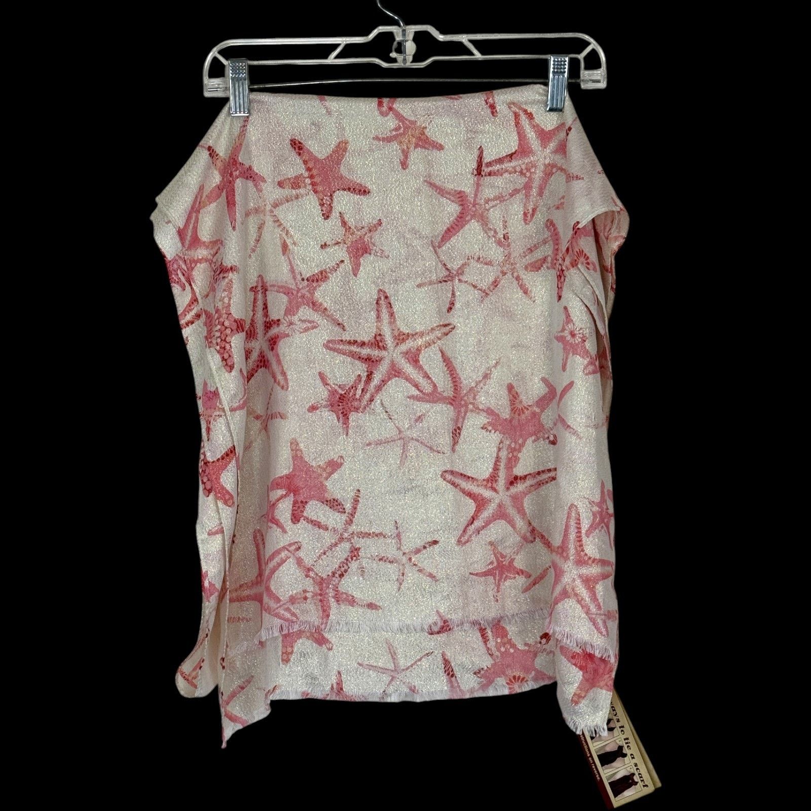 Other Indigo Soul Starfish Scarf Wrap Pink Beige Metallic Size ONE SIZE - 1 Thumbnail