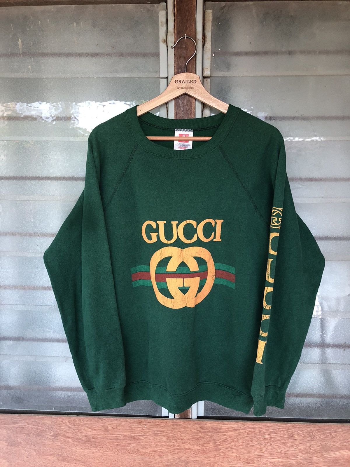 Vintage Vintage 90’s Gucci Bootleg Sweatshirt Size US L / EU 52-54 / 3 - 2 Thumbnail