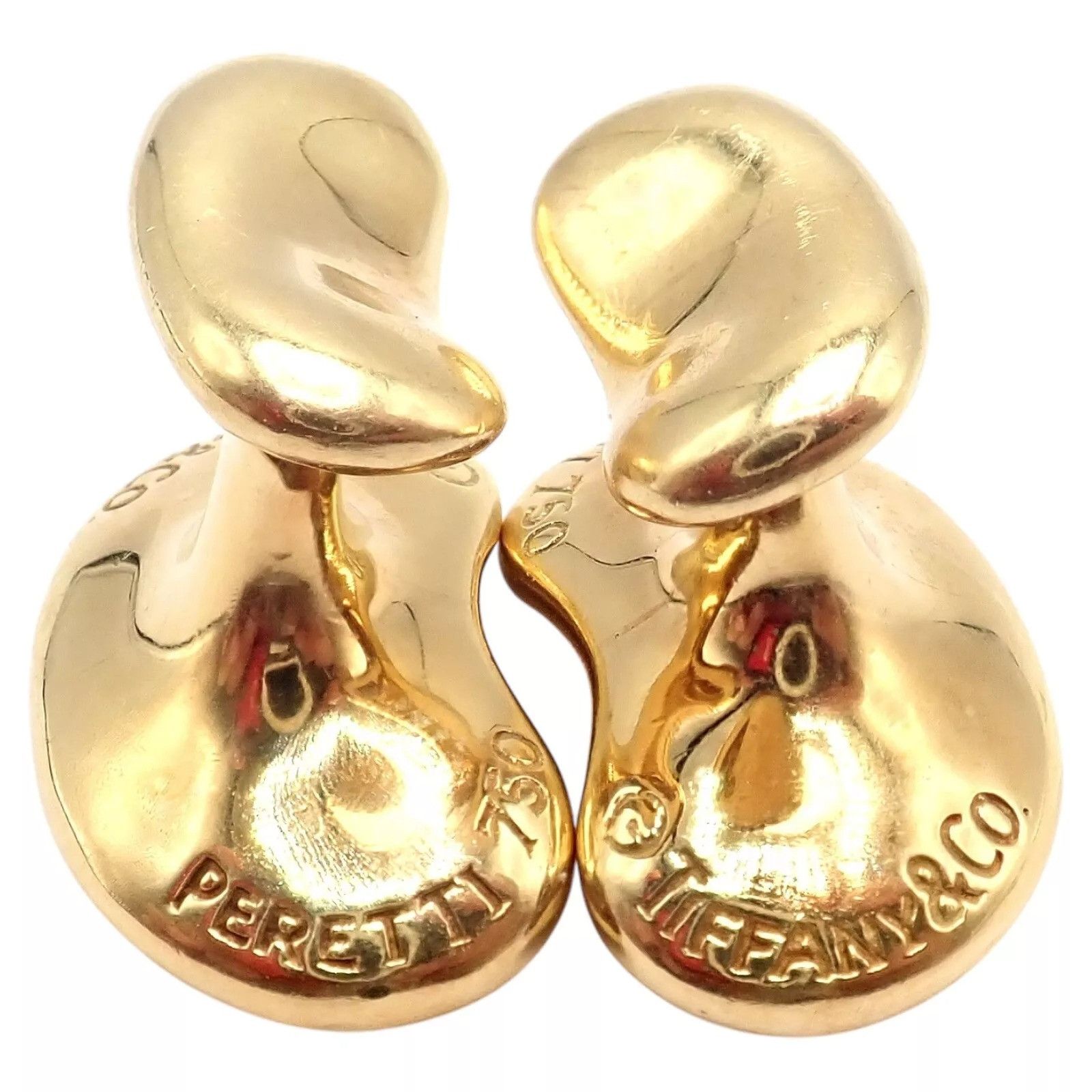 Tiffany & Co. Tiffany & Co Peretti 18k Extra Large Bean Cufflinks Size ONE SIZE - 3 Thumbnail