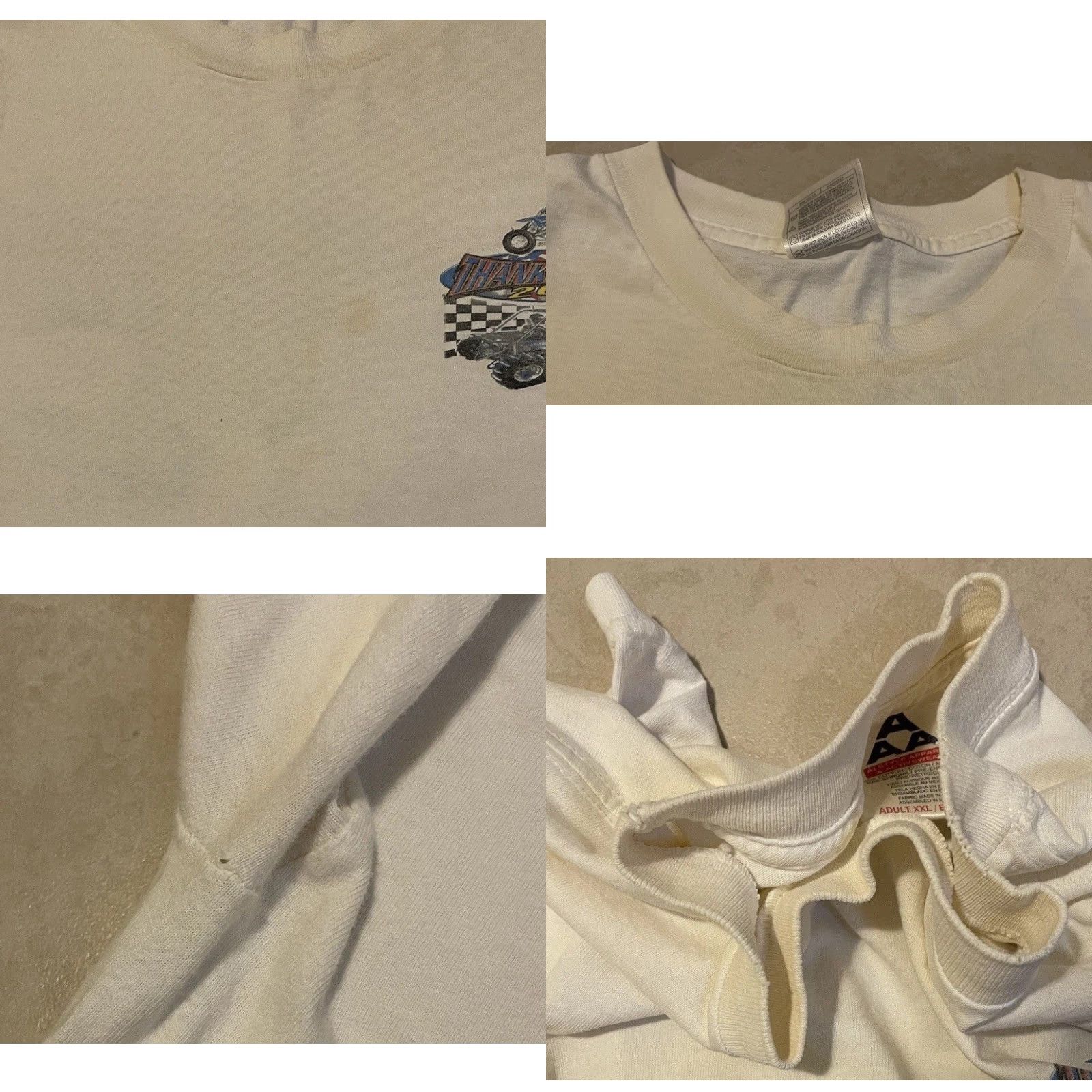 JNCO VINTAGE Motocross Flames Shirt 2XL Men White Distressed Biker Skate 90s Y2K Fire JP Gunn N/A Size US XXL / EU 58 / 5 - 9 Thumbnail