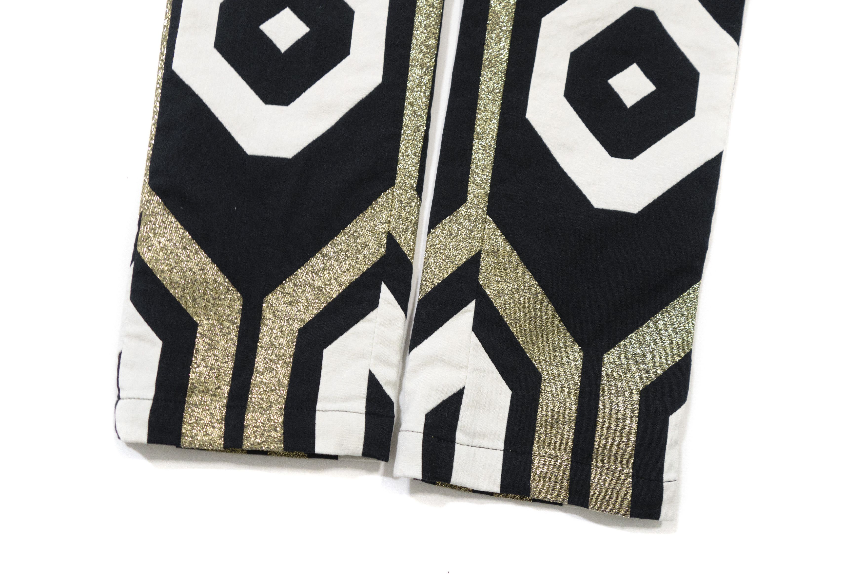 Fendi Metallic Jacquard Geometric Hexagon Trousers Size 27" / US 4 / IT 40 - 5 Thumbnail