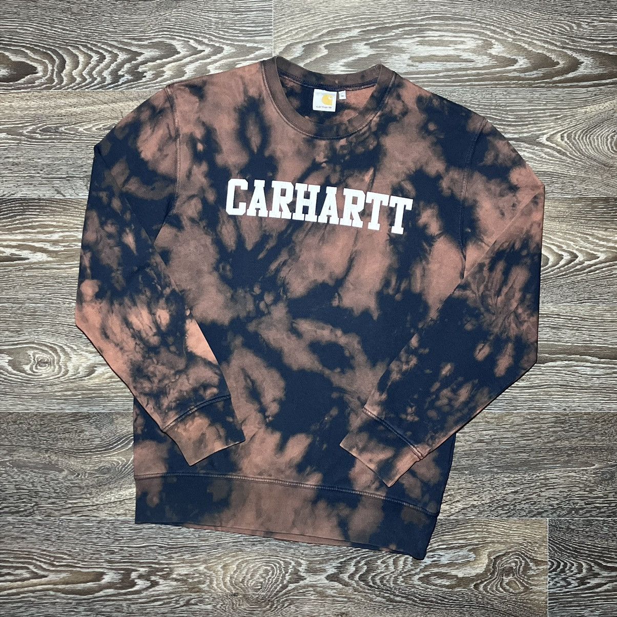 Carhartt Custom CARHARTT College Big Logo Tie Dye Cotton Sweatshirt Size US M / EU 48-50 / 2 - 1 Thumbnail