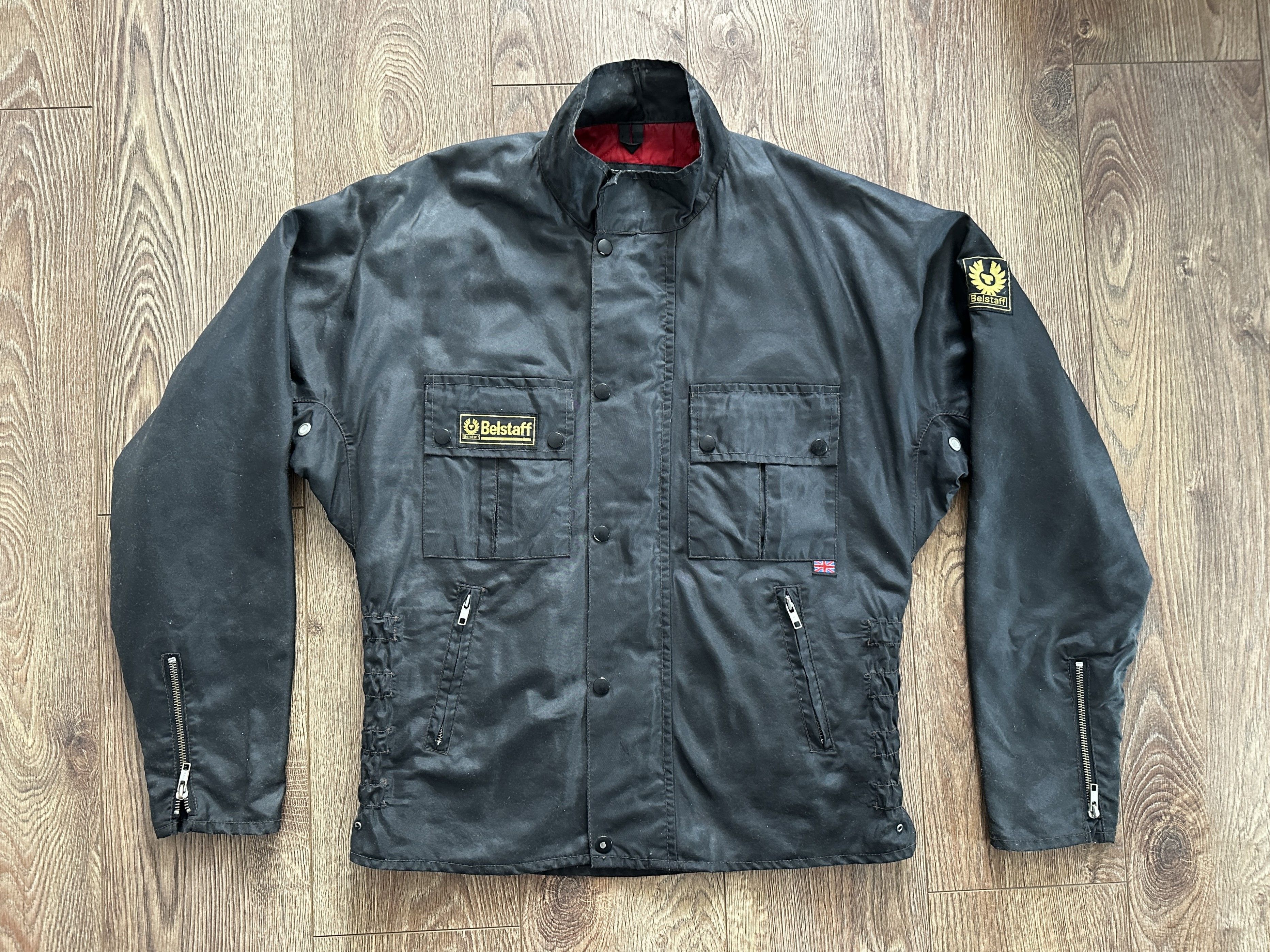 Mens Vintage Belstaff Trialmaster XL500 Nylon Black Belted