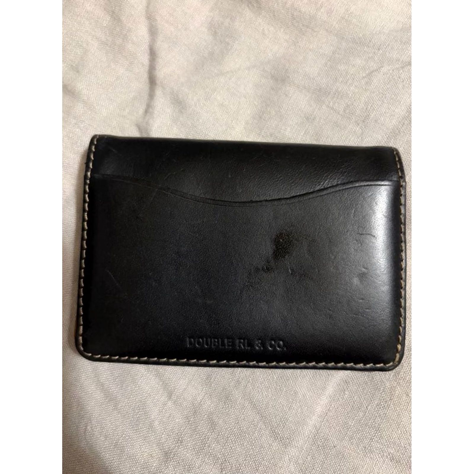 Ralph Lauren RRL Ralph Lauren Card Case Wallet Black Leather Unisex Size ONE SIZE - 3 Thumbnail