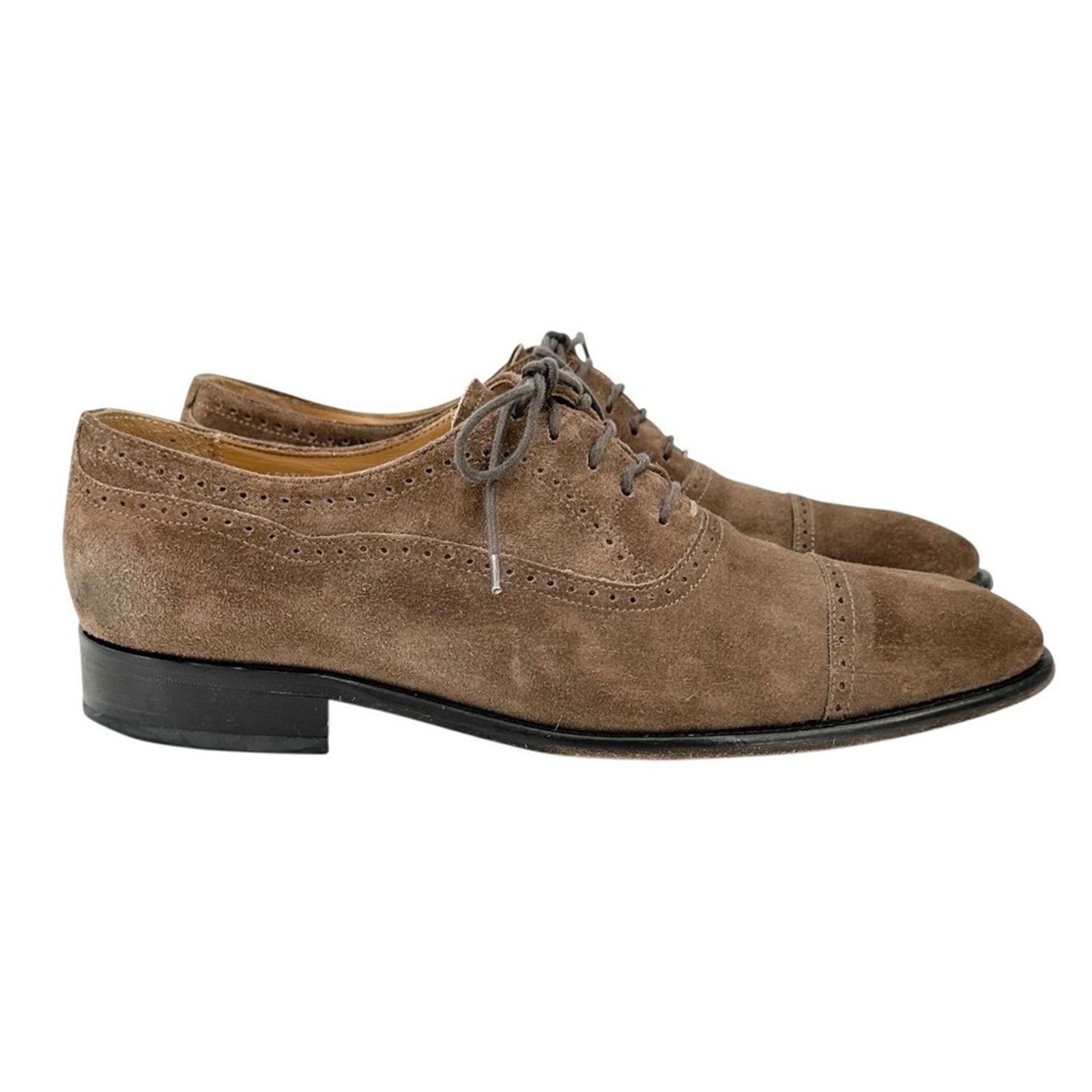 Other Calzoleria Toscana Suede Leather Brogue Cup Toe Oxfords Size US 10 / EU 43 - 3 Thumbnail