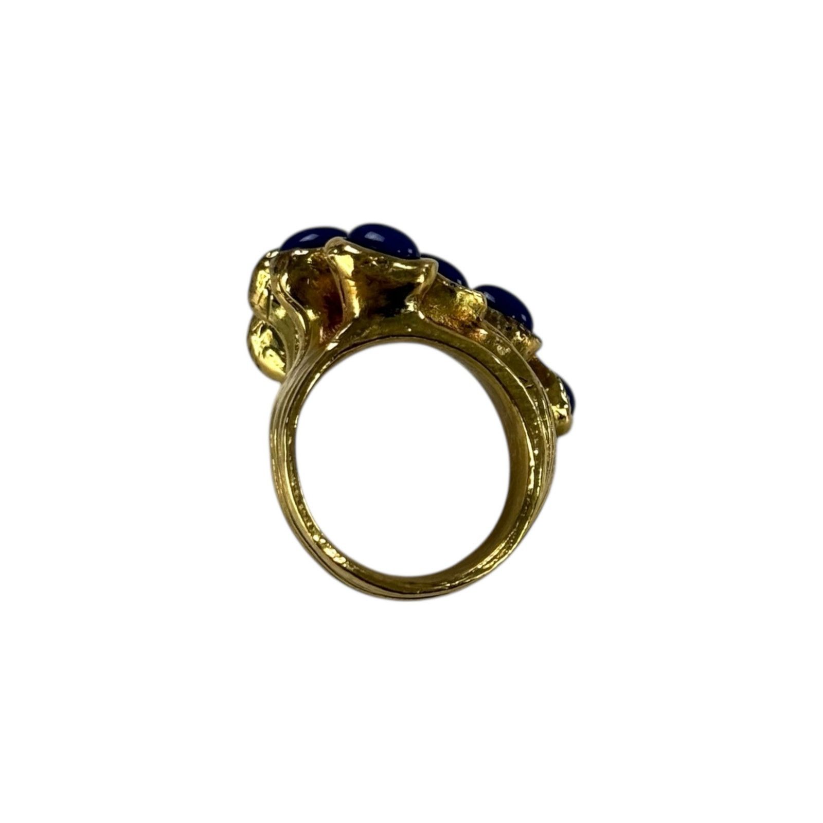 Yves Saint Laurent YSL Vintage Blue Stone Ring Size ONE SIZE - 10 Thumbnail