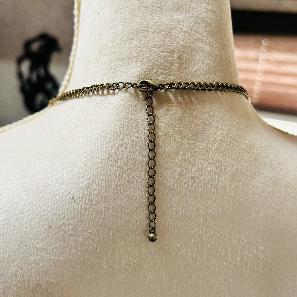 Handmade Handcrafted large brass dangle bead pendant necklace Size ONE SIZE - 4 Thumbnail