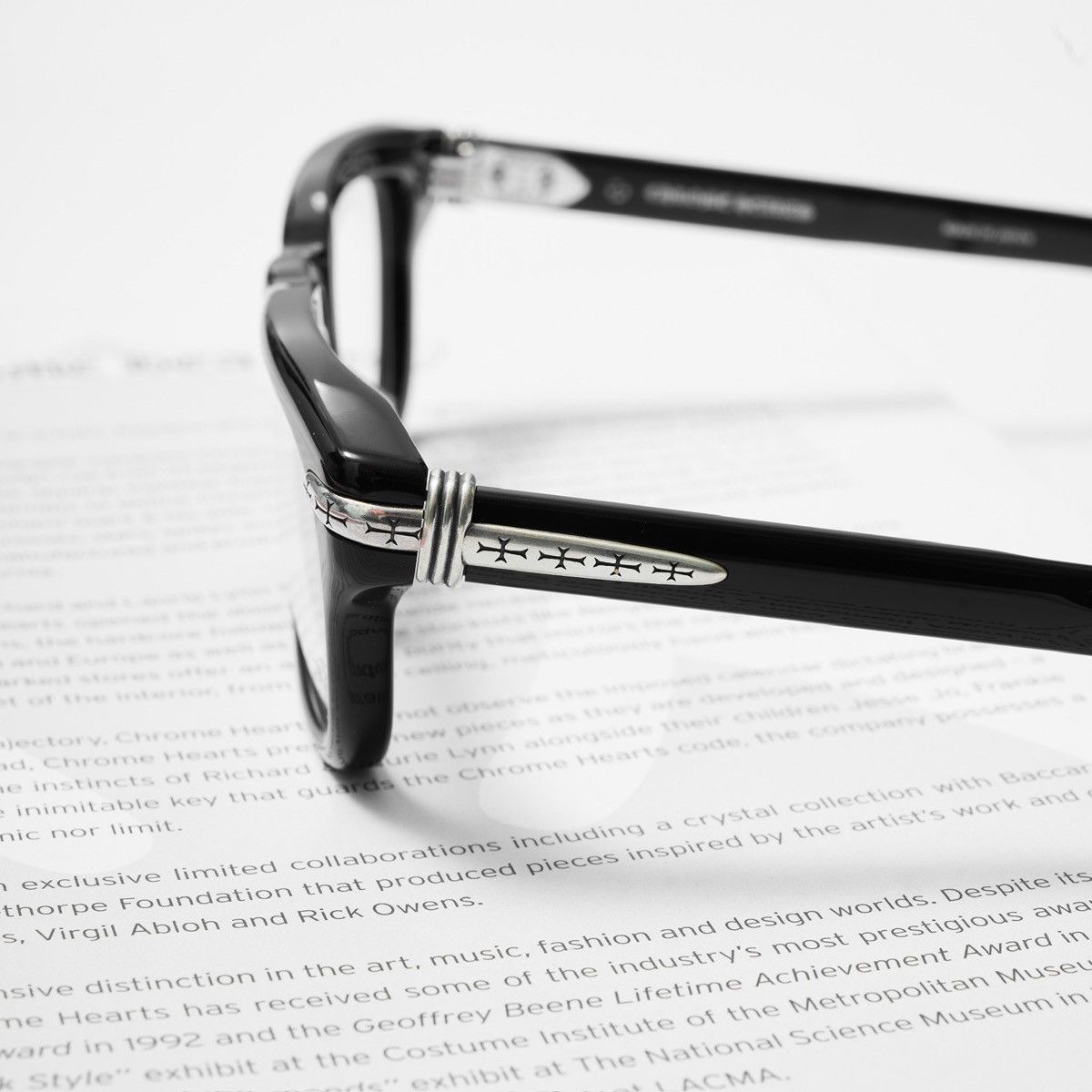 Chrome Hearts CHROME HEARTS TRYPOLEAGAIN BLACK GLASSES Size ONE SIZE - 3 Thumbnail