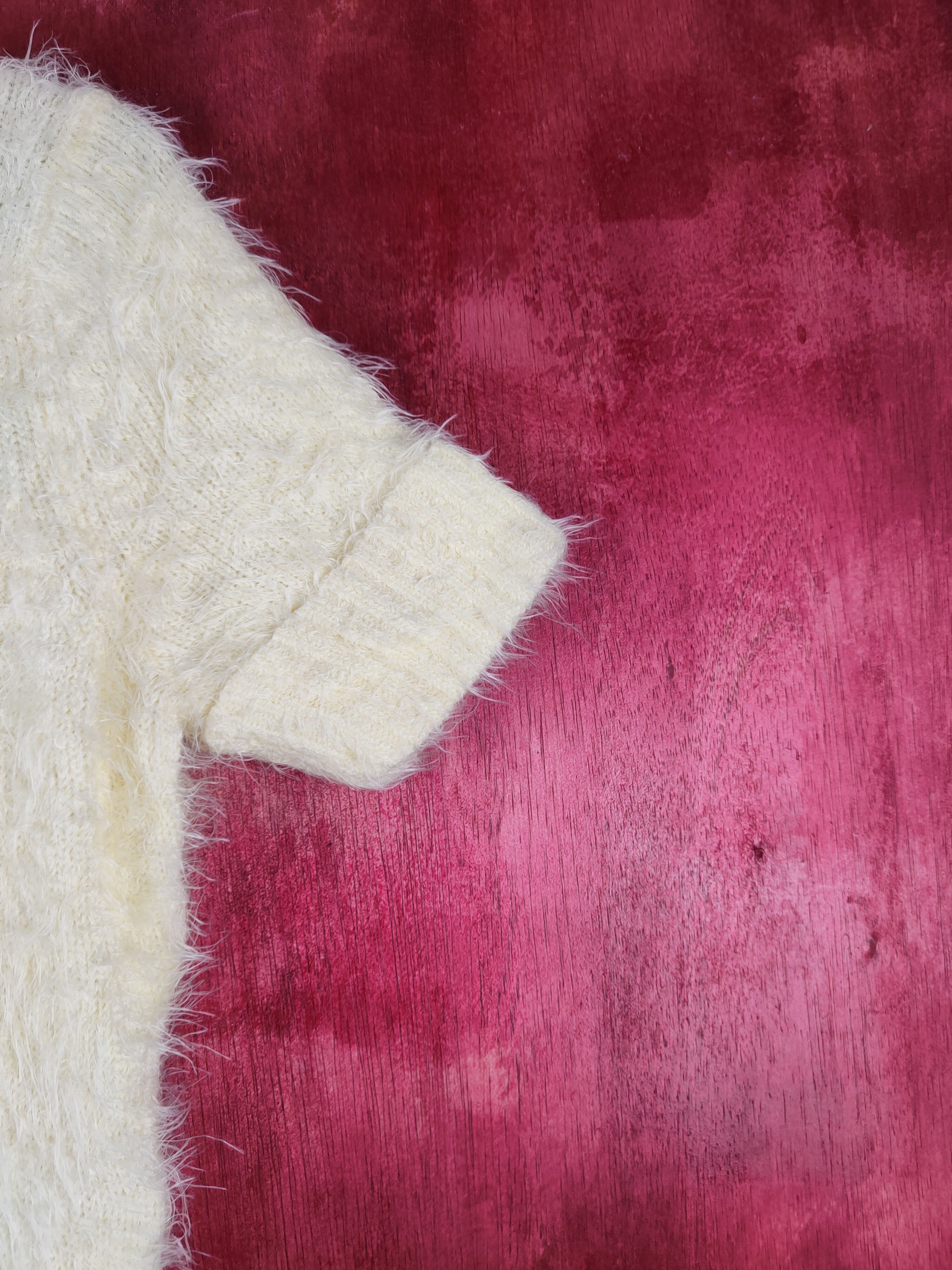 Japanese Brand × Vintage Vintage Matty M Yellow Fur Mohair Knitwear Size L / US 10 / IT 46 - 6 Thumbnail