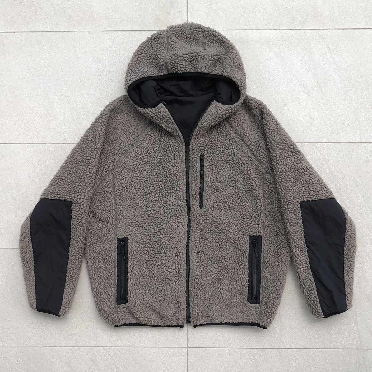 United Arrows United Arrow Fleece Reversible With Hoodie Jacket Size US L / EU 52-54 / 3 - 5 Thumbnail