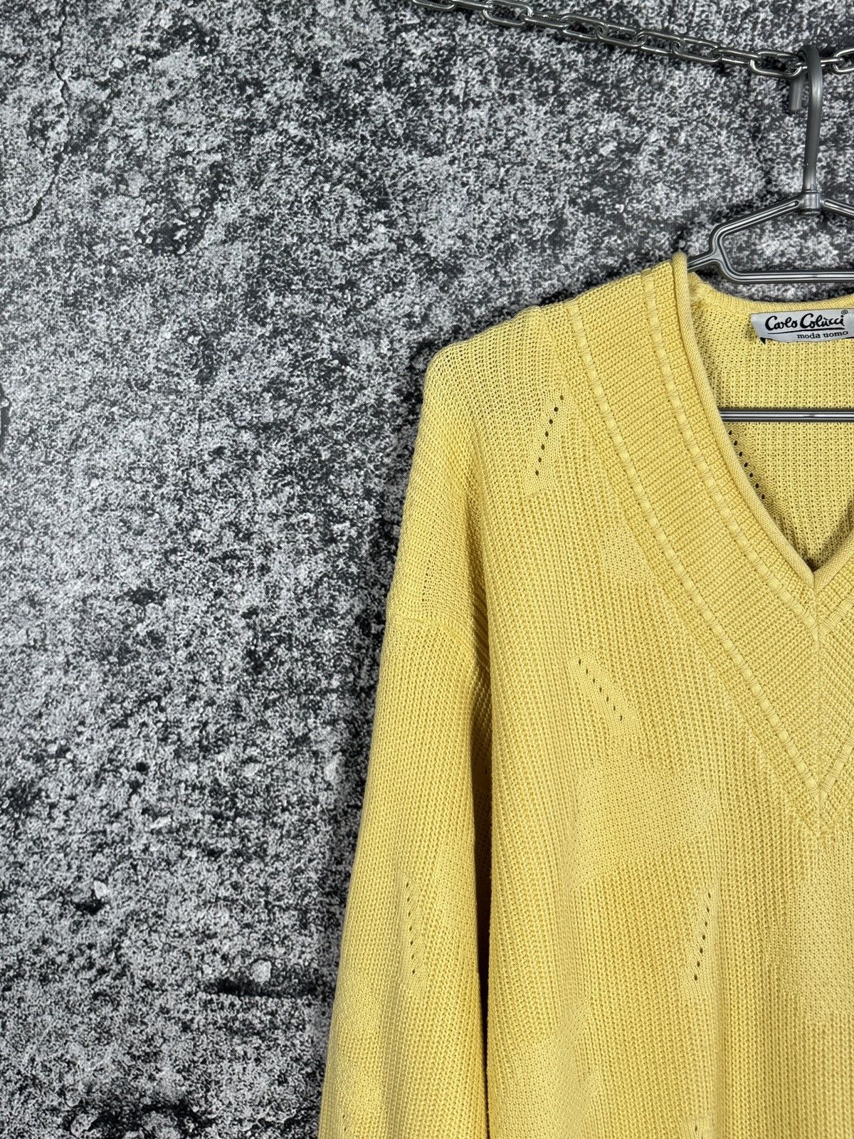 Carlo Colucci Carlo Colucci Moda Uomo V-Neck Vintage Wool Sweater Germany Size US XL / EU 56 / 4 - 3 Thumbnail