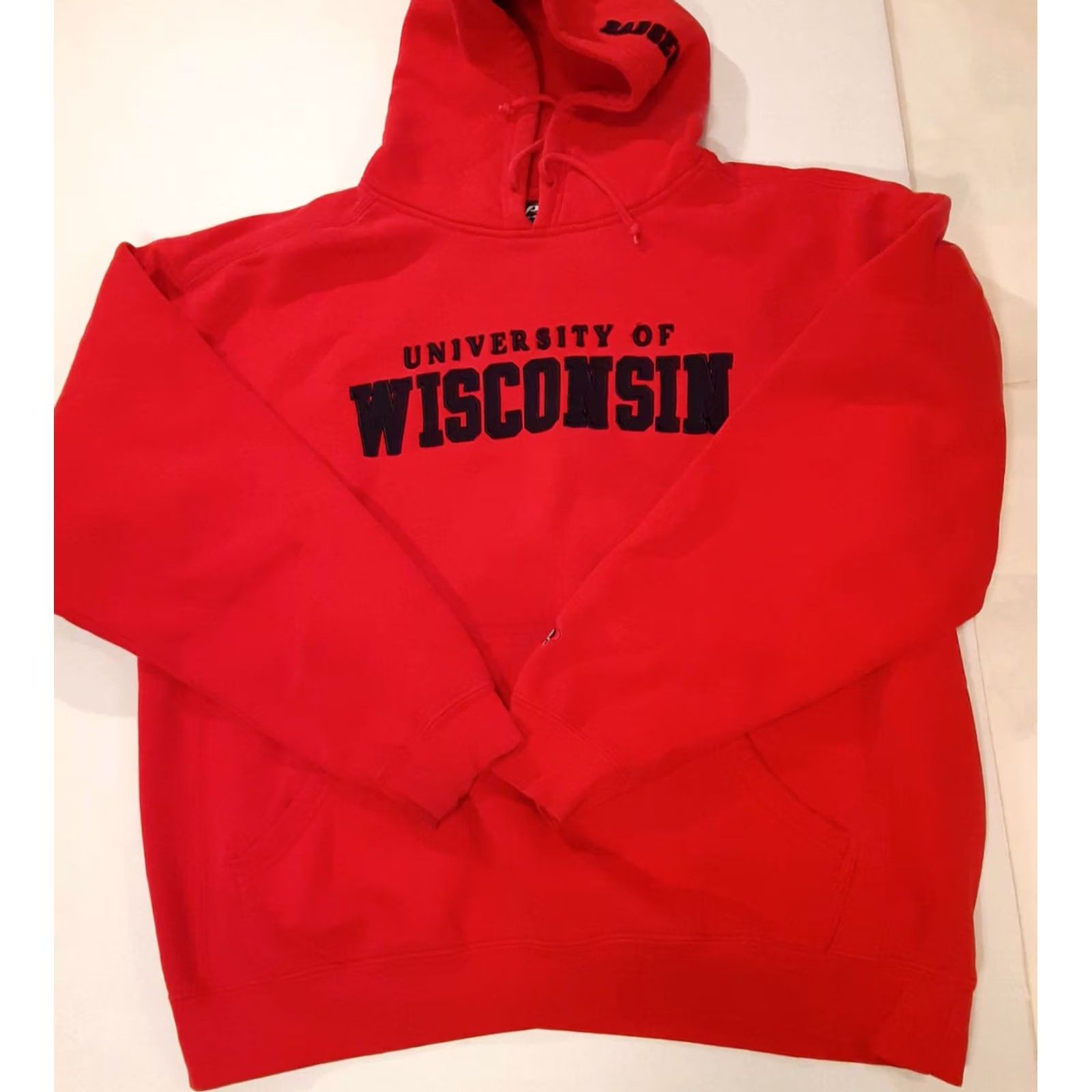 Pro Player VINTAGE Wisconsin Badgers Pro Player Pullover Hoodie XL Red Mens Size US XL / EU 56 / 4 - 2 Thumbnail