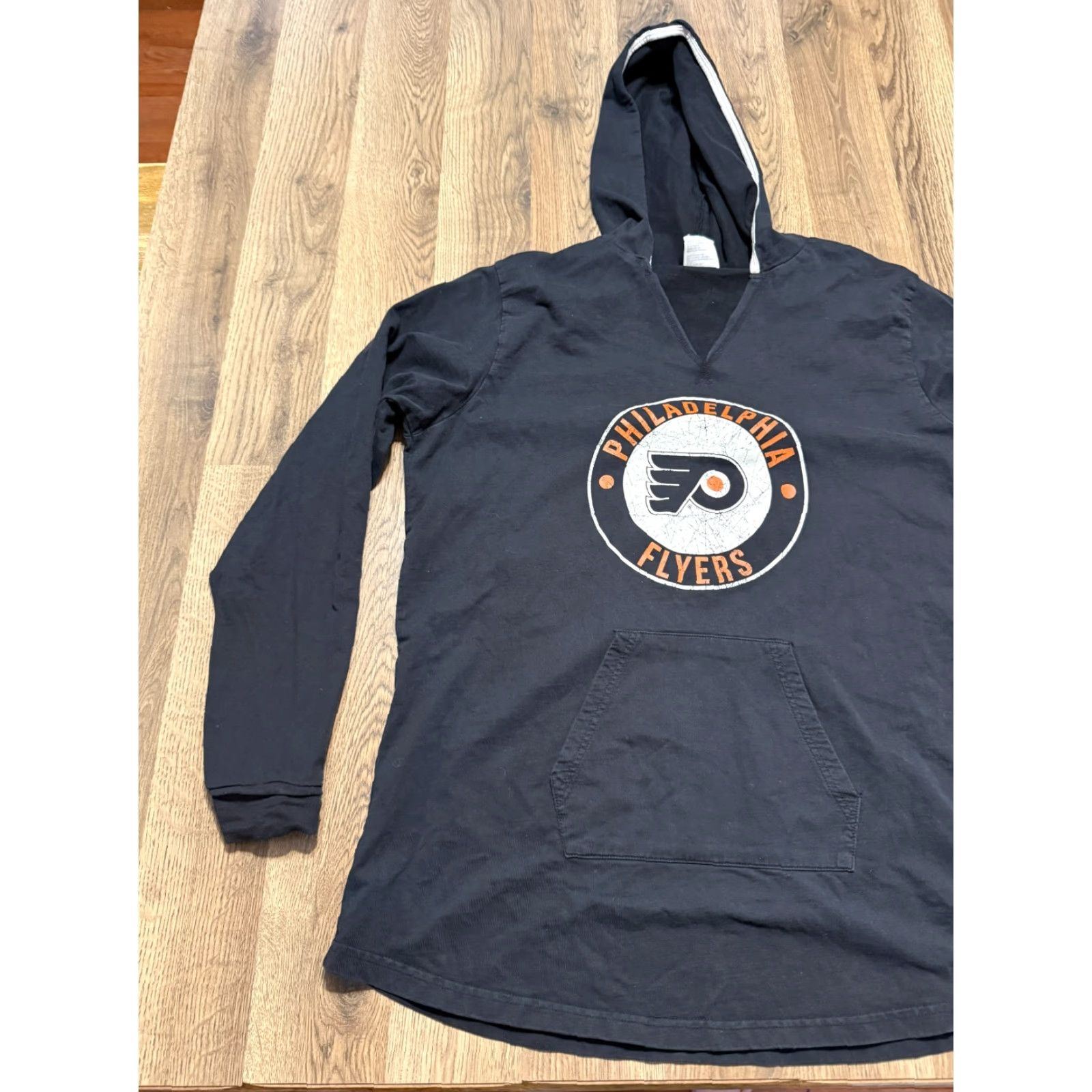 NHL NHL Calhoun Shirt Men's Large Black White Orange Hooded Philadelphia Flyers Crew Neck T-Shirt Mens Size US L / EU 52-54 / 3 - 3 Thumbnail