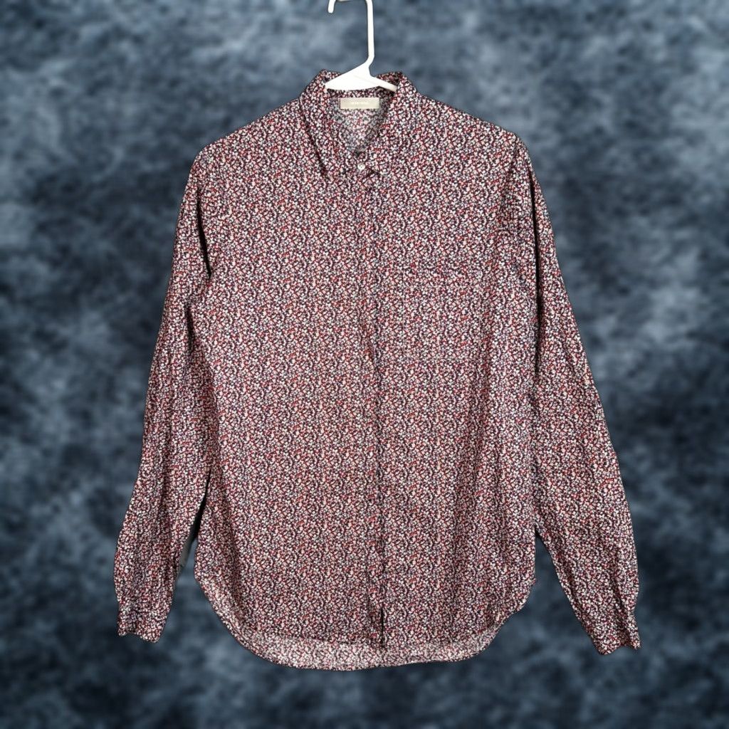Vintage VINTAGE M.Patmos Womens Floral Button-Down Shirt XS Red White Blue Cotton Shirt Womens XS Size XS / US 0-2 / IT 36-38 - 1 Thumbnail