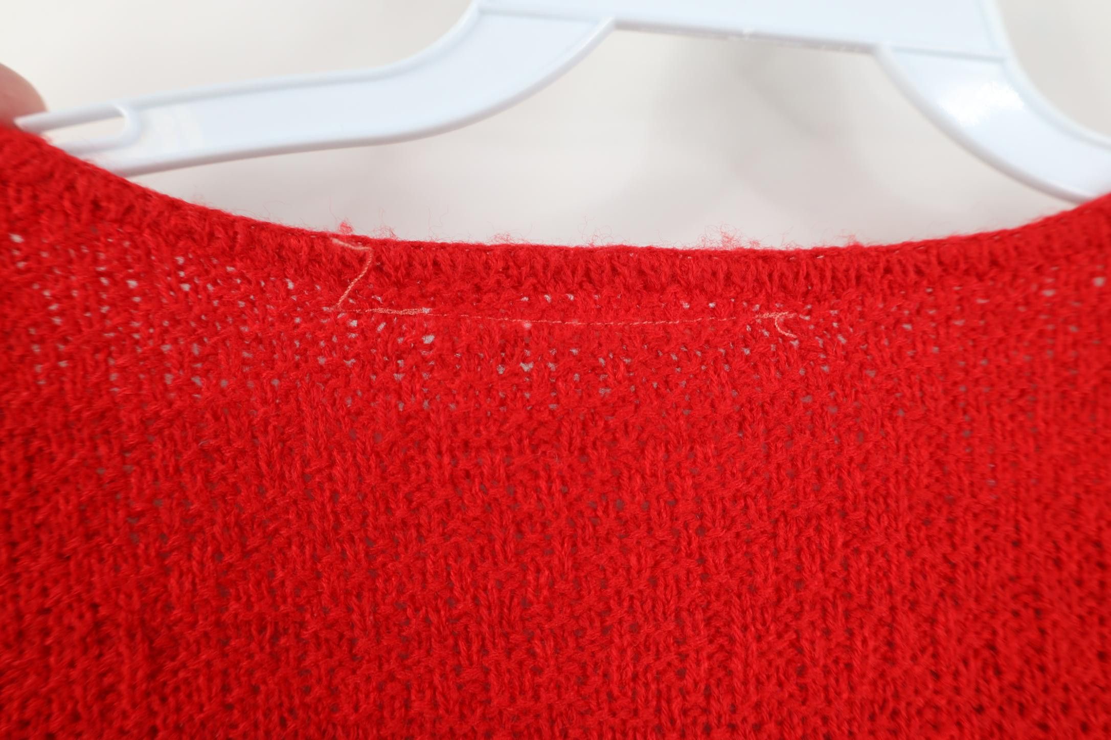 Vintage Vintage 70s 80s Dolman Sleeve Knit Sweater Vest Red USA Size M / US 6-8 / IT 42-44 - 8 Thumbnail