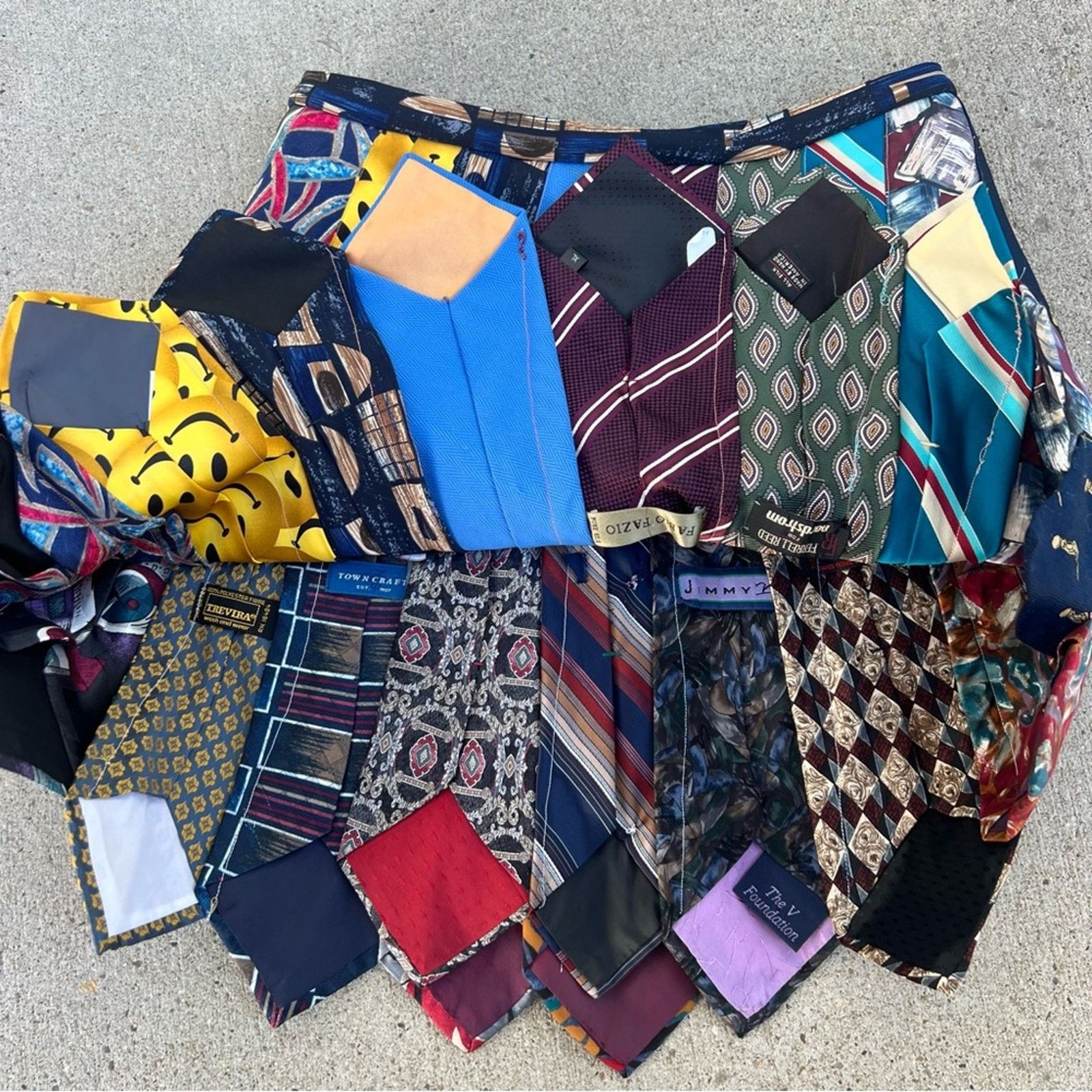Vintage Custom Upcycled Vintage Necktie Skirt MEDIUM Size 28" / US 6 / IT 42 - 4 Thumbnail