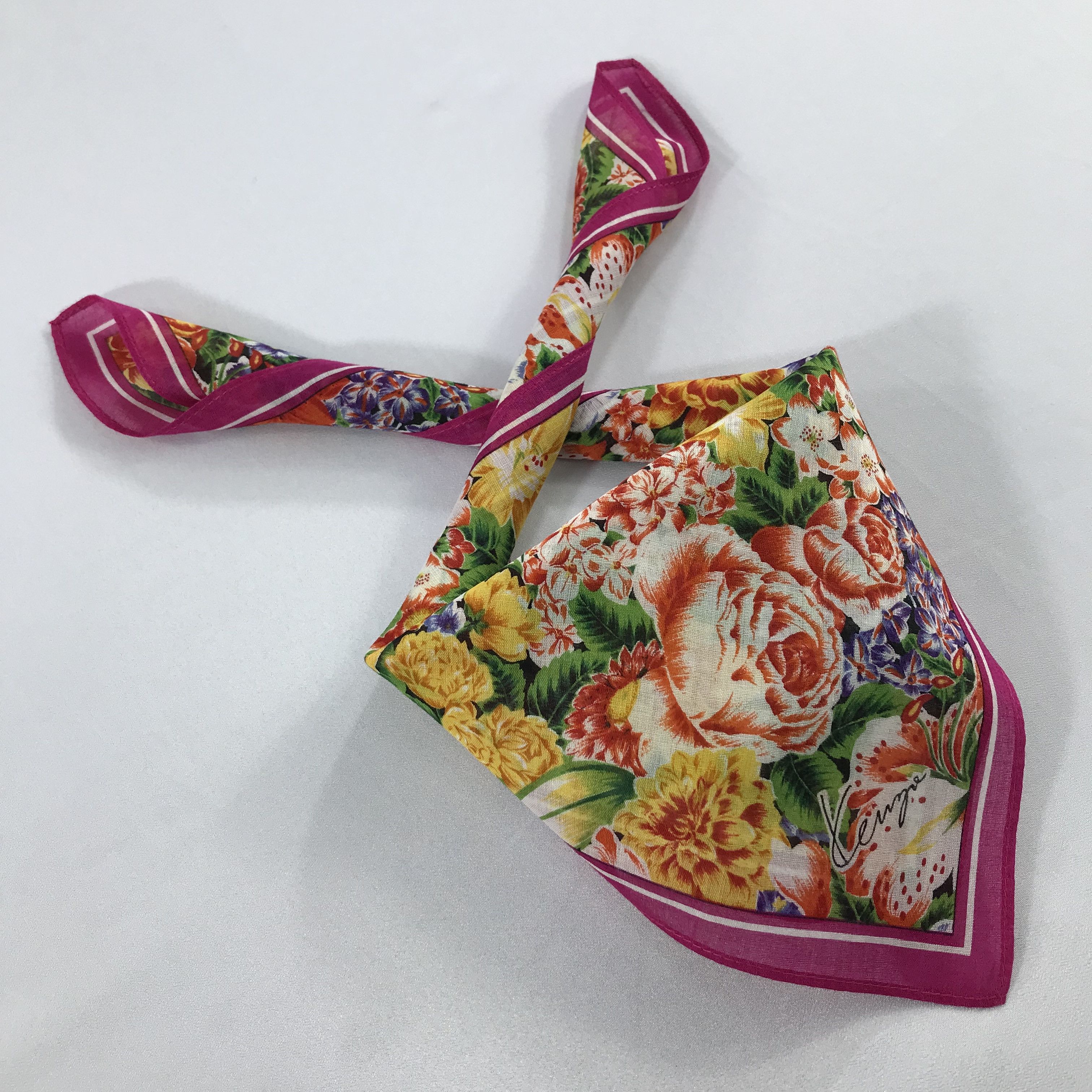 Kenzo × Vintage Kenzo Bandana / Handkerchief / Neckerchief - S2116 Size ONE SIZE - 4 Thumbnail