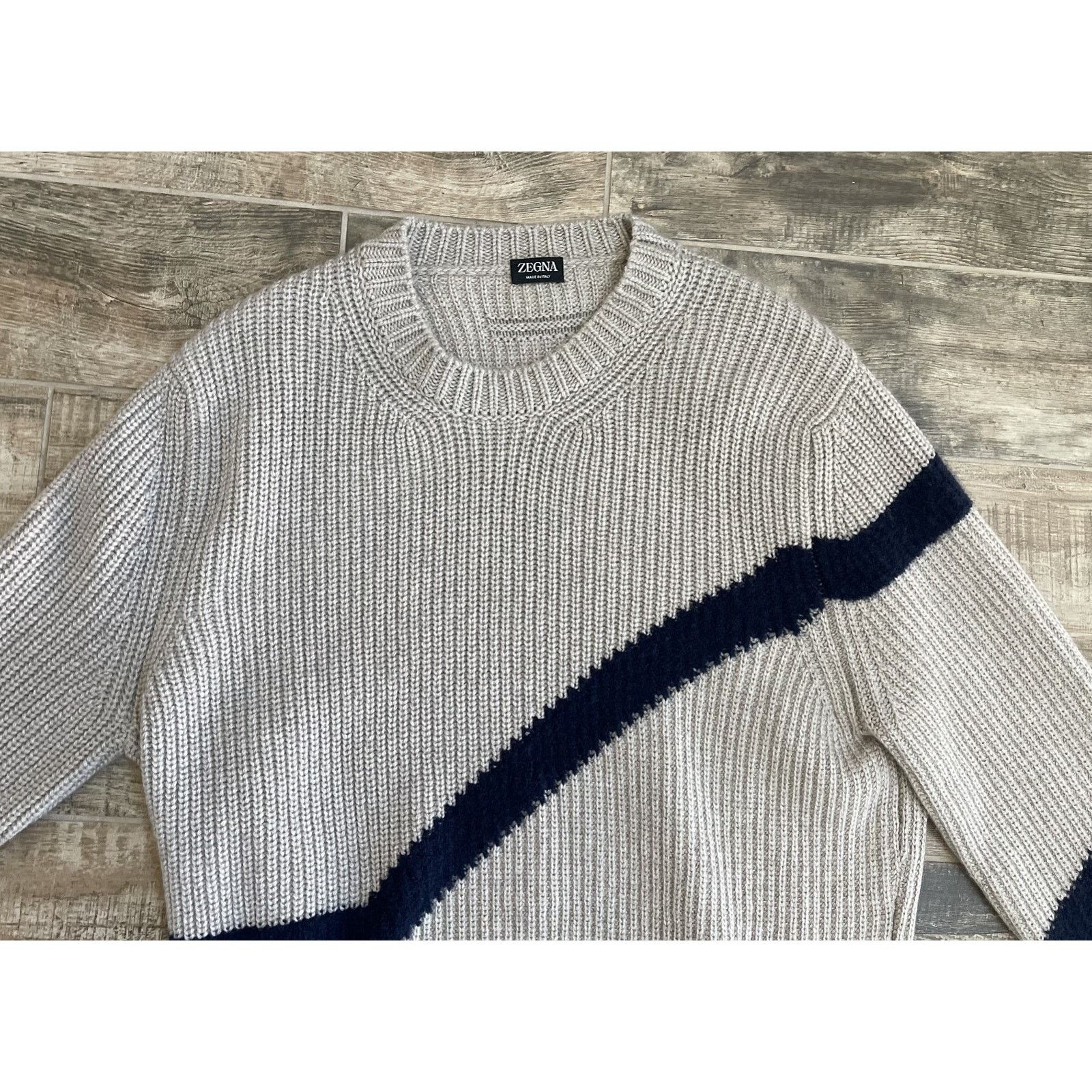 Ermenegildo Zegna $3,250 NWT Ermenegildo ZEGNA Brown Cashmere Sweater 54(XL) Size US XL / EU 56 / 4 - 2 Thumbnail