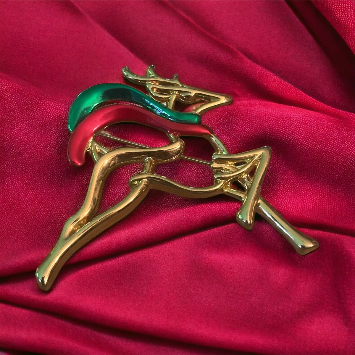 Vintage Vintage Danecraft leaping reindeer brooch Size ONE SIZE - 1 Thumbnail