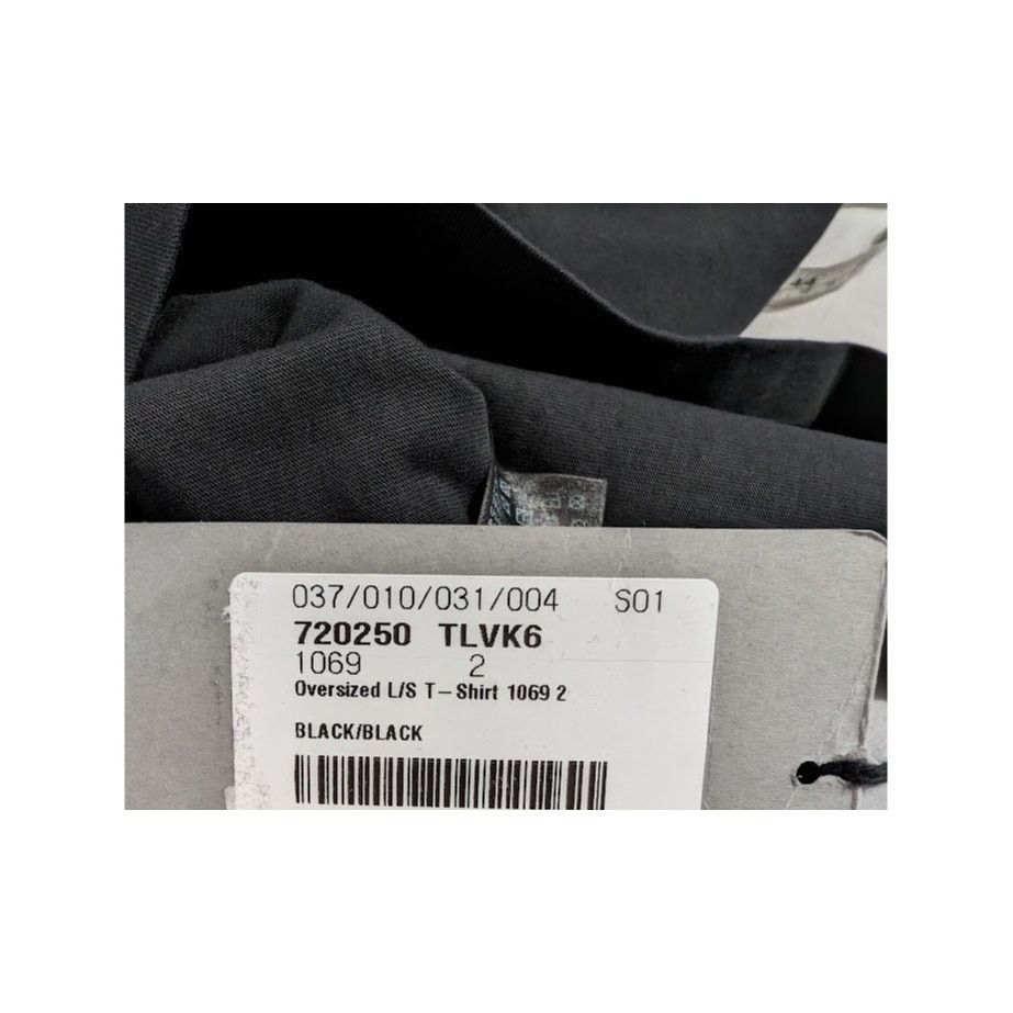 Balenciaga o1rshd1 Q:3 / Oversize Long Sleeve T-Shirt in Black Size US M / EU 48-50 / 2 - 18 Thumbnail