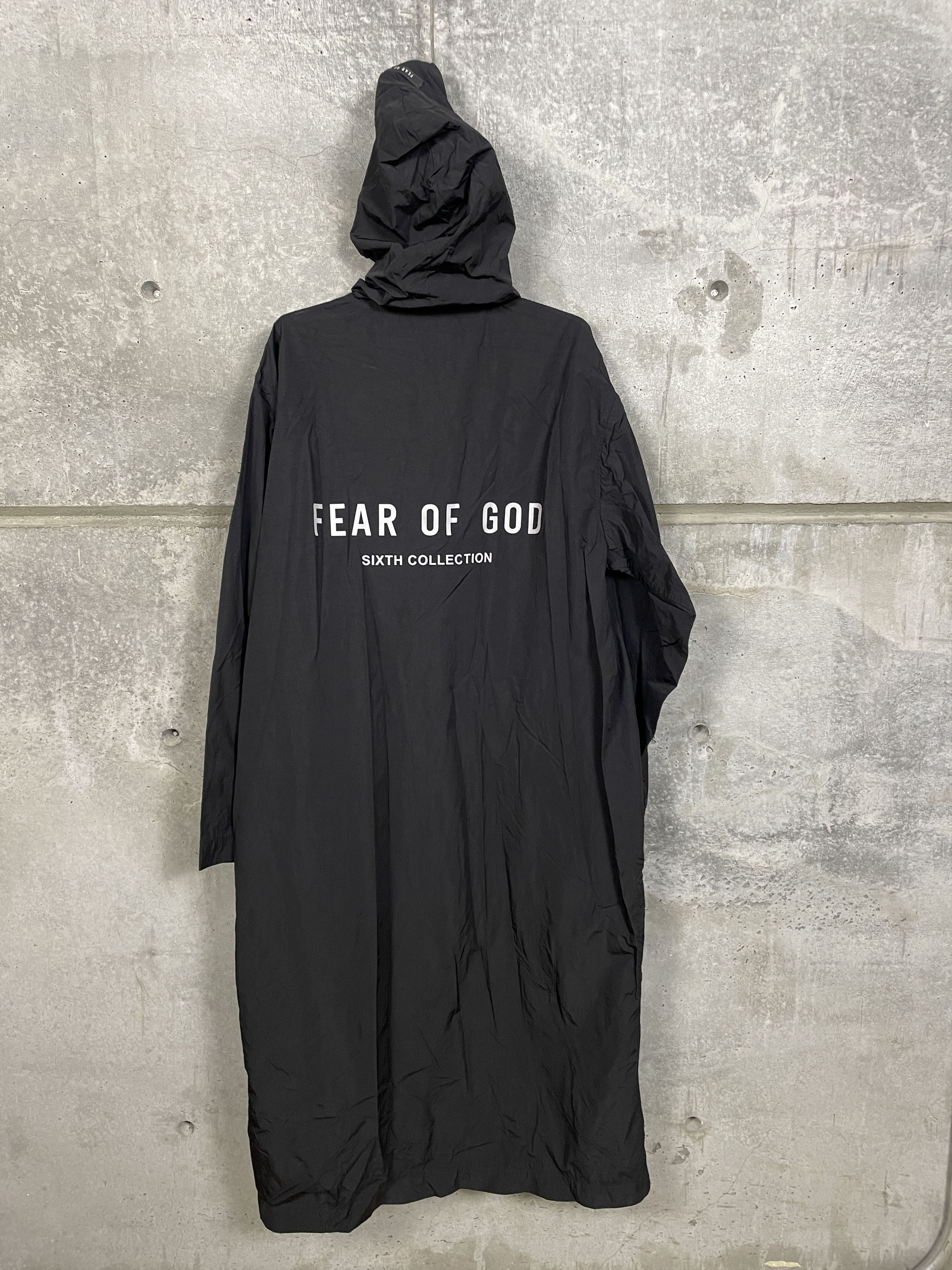 Fear of God $1195 Fear of God Logo Nylon Hooded Rain Jacket Size US XS / EU 42 / 0 - 5 Thumbnail