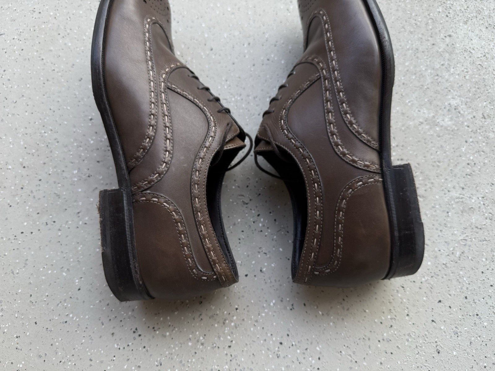 Bottega Veneta Bottega Veneta Men’s Lace Up Derby Leather Brogue Shoes Size US 8 / EU 41 - 14 Thumbnail