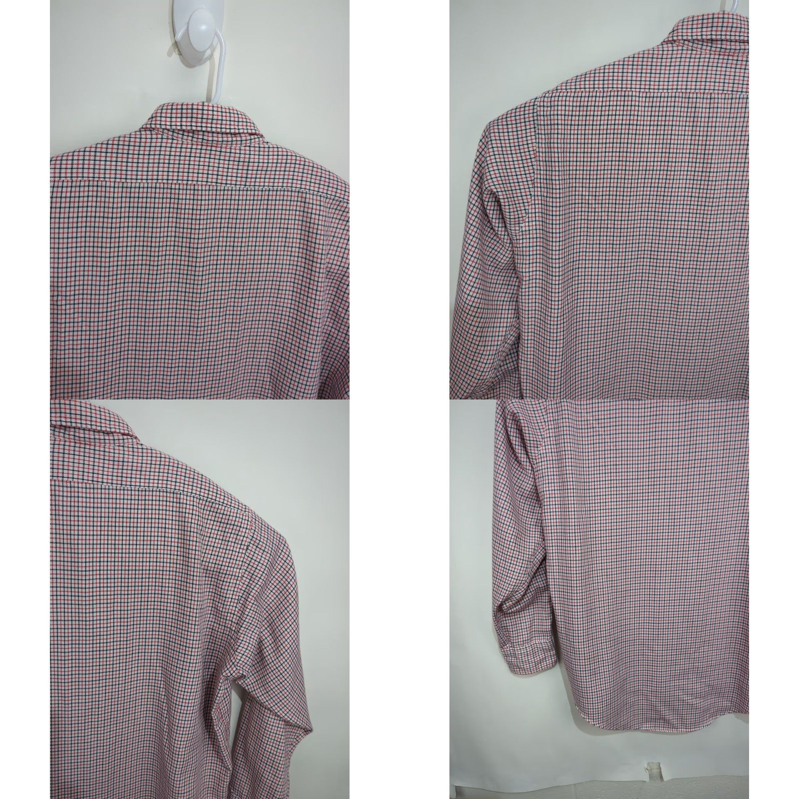 Vintage VINTAGE LL Bean Mens Long Sleeve Button Shirt Plaid Red White 90s Classic Outdoor Casual Button-Down Shirt Size US L / EU 52-54 / 3 - 9 Thumbnail