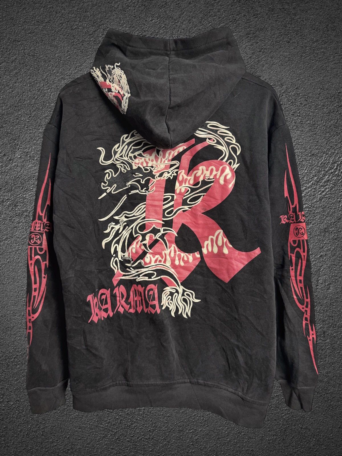 If Six Was Nine × Japanese Brand × Le Grande Bleu (L.G.B.) Tribal Dragon Hoodie By Karma Size US L / EU 52-54 / 3 - 2 Thumbnail