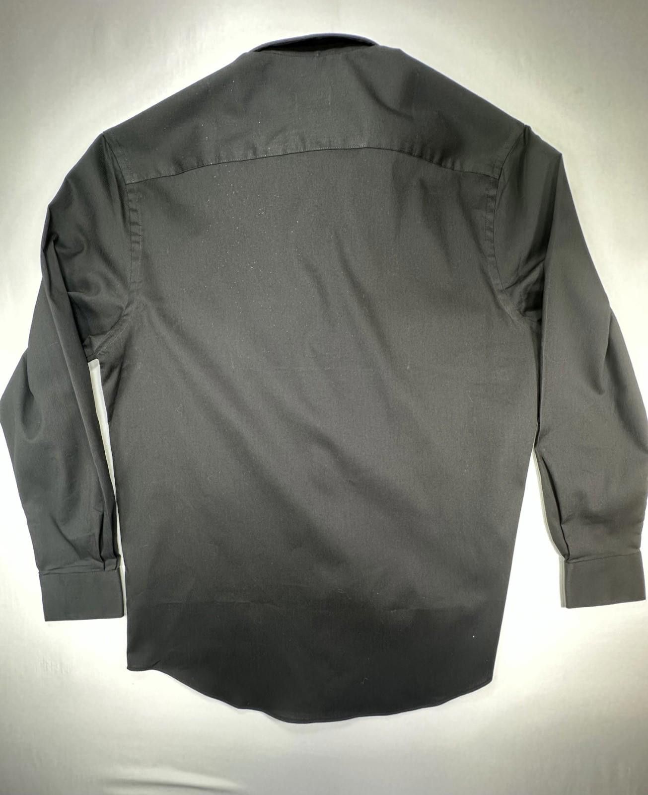 Van Heusen Van Heusen Stain Shield Regular Fit Stretch Shirt Black M Size 38R - 6 Thumbnail