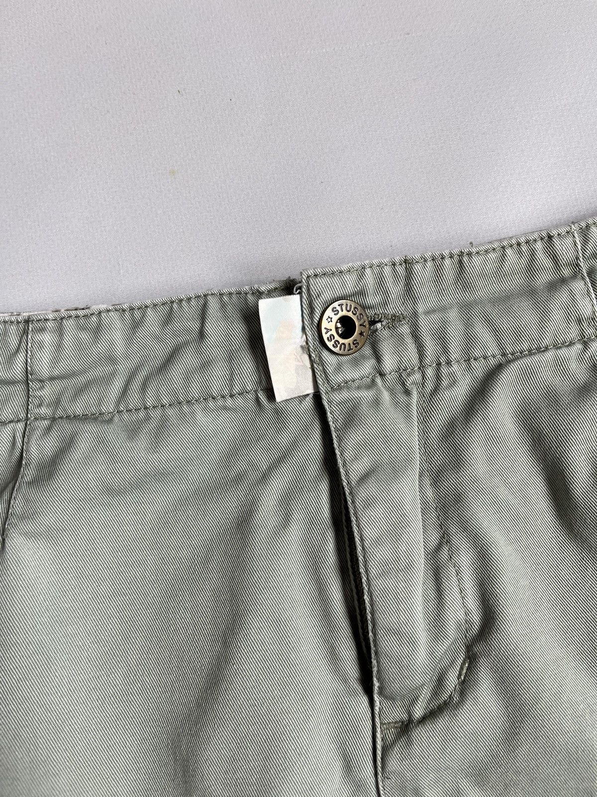 Stussy × Vintage Stussy Y2K Women Grey Pockets Faded Mini Skirt Size 32" / US 10 / IT 46 - 2 Thumbnail