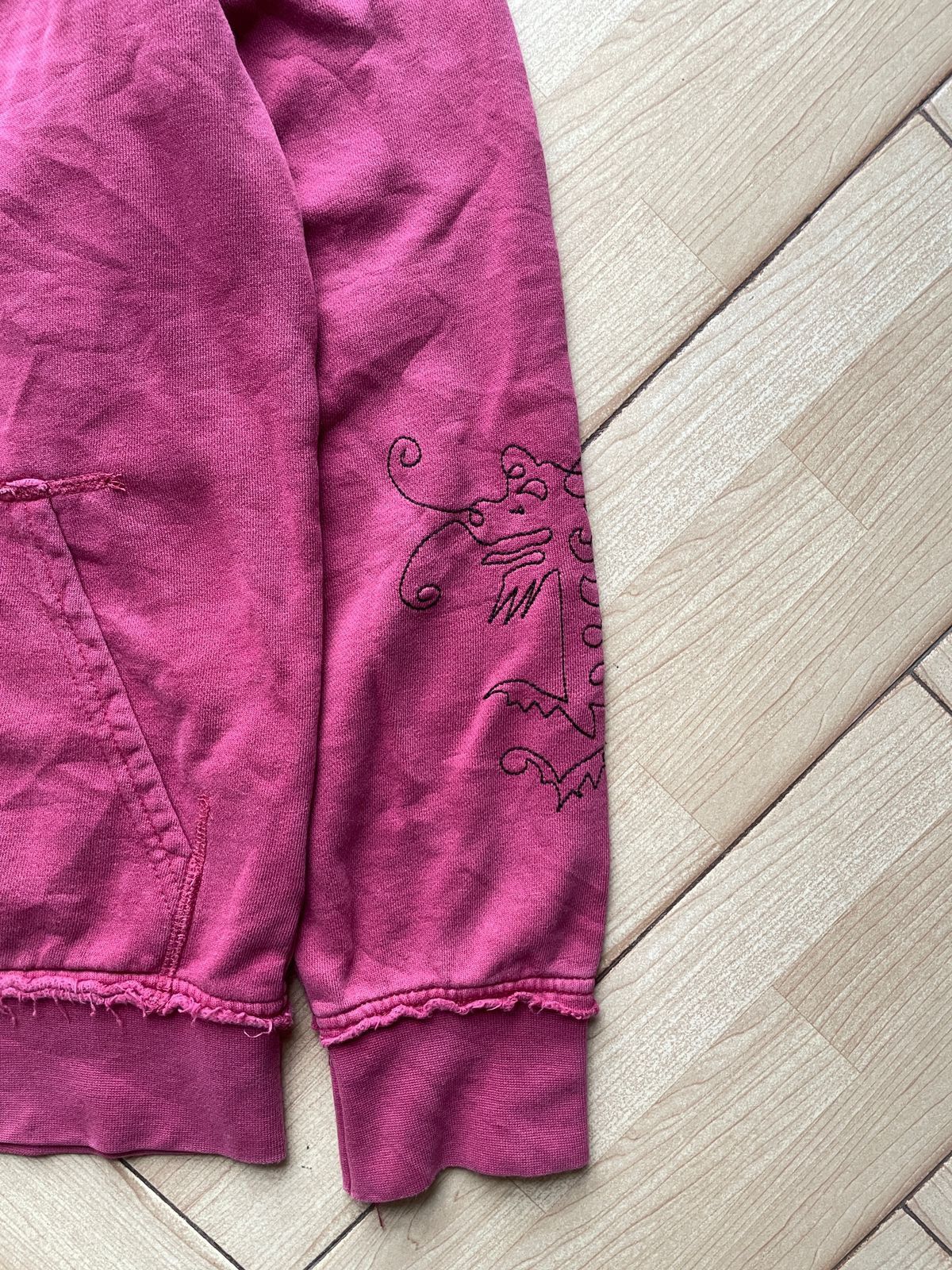 Vintage Vintage Guodil Pink Hoodie Size M / US 6-8 / IT 42-44 - 3 Thumbnail