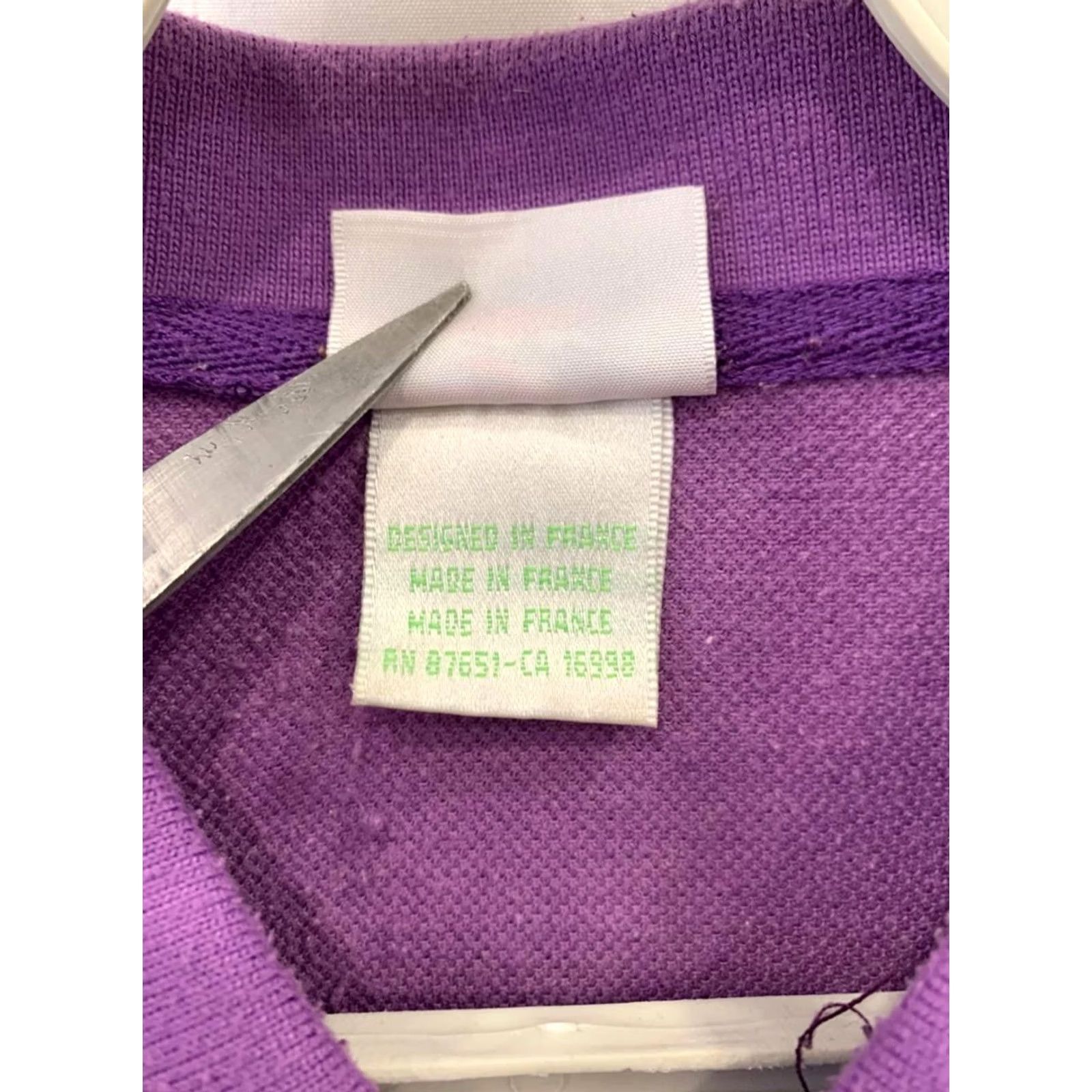 Lacoste VINTAGE Lacoste Polo Shirt Made in France Purple XL / Large Men Size 6, Classic Fit, Short Sleeve Size US XL / EU 56 / 4 - 5 Thumbnail
