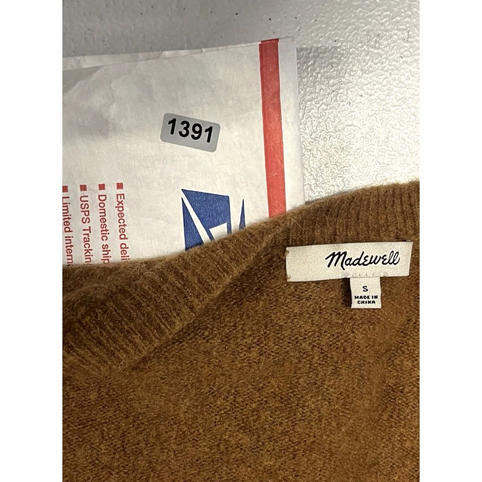 Madewell Madewell Sweater Women Small Brown Merino Wool Blend Knit V-neck Long Sleeve Casual Size S / US 4 / IT 40 - 8 Thumbnail