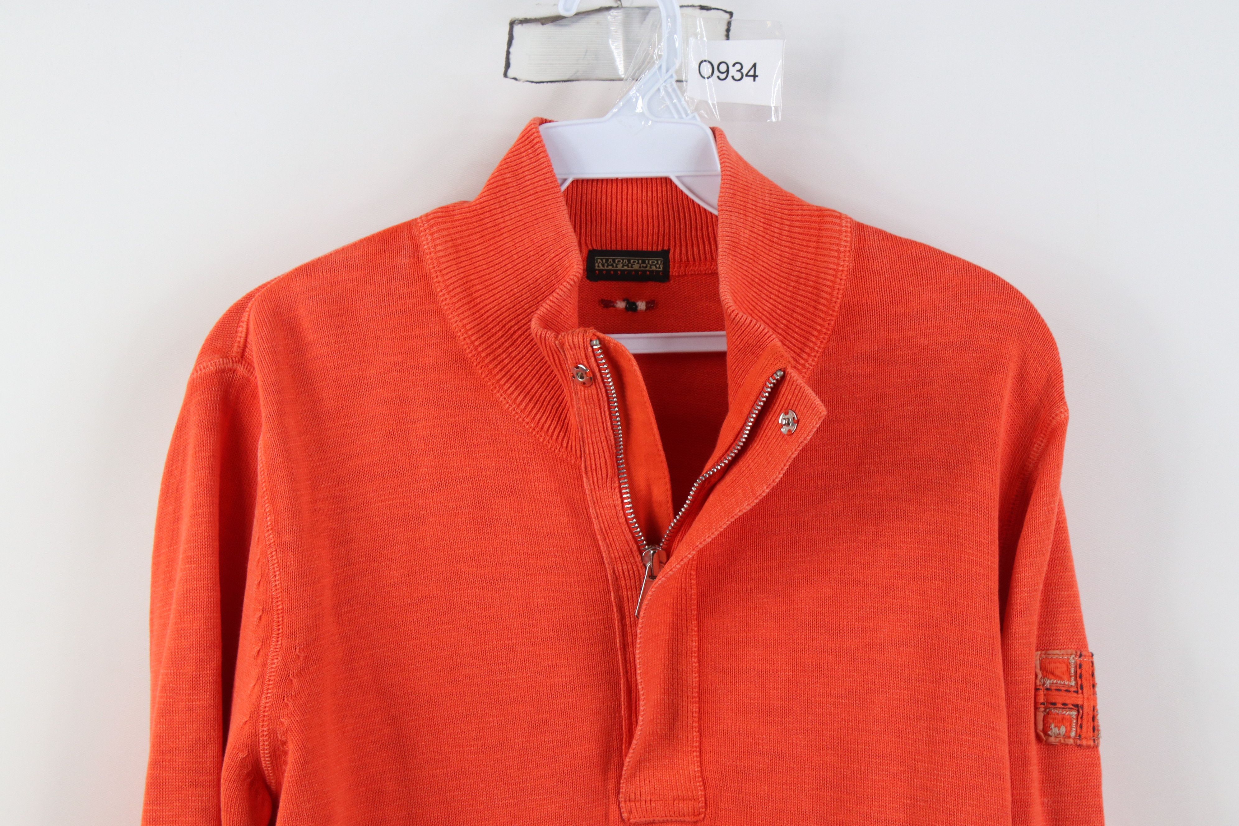 Napapijri Napapijri Geographic Cotton Knit Elbow Patch 1/4 Zip Sweater Size US S / EU 44-46 / 1 - 2 Thumbnail