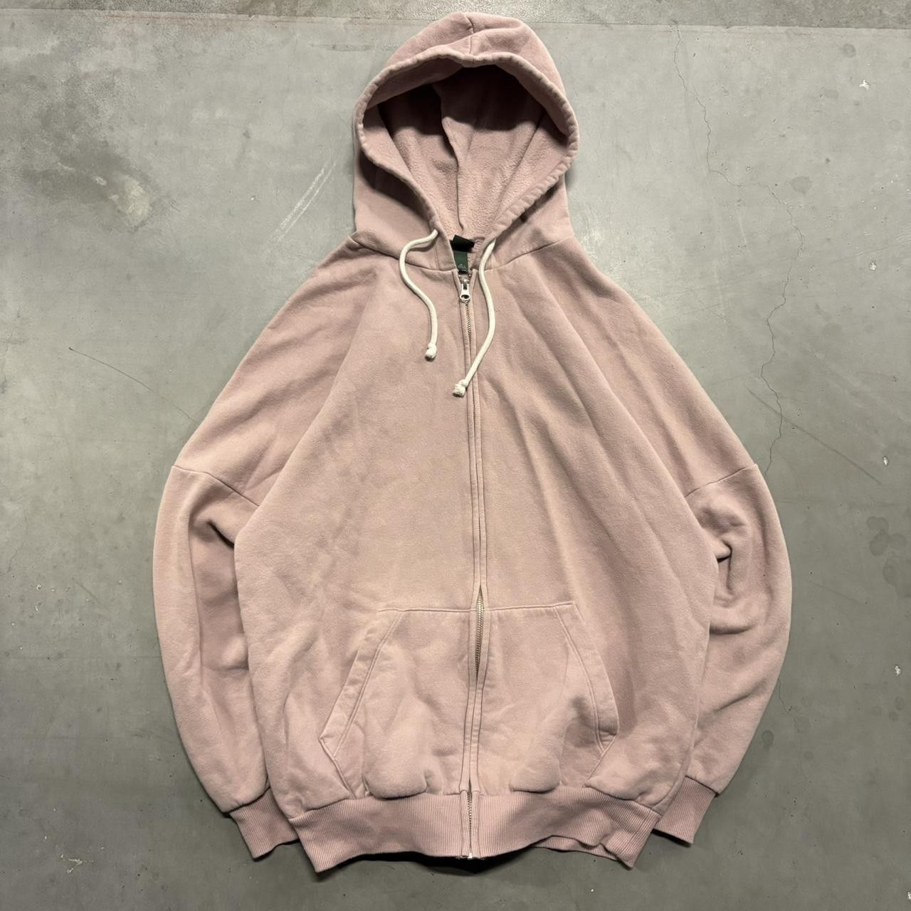 Japanese Brand × Vintage Crazy Vintage Y2K/2000s Blank Pink Peach Zipup Hoodie! Size US M / EU 48-50 / 2 - 1 Thumbnail