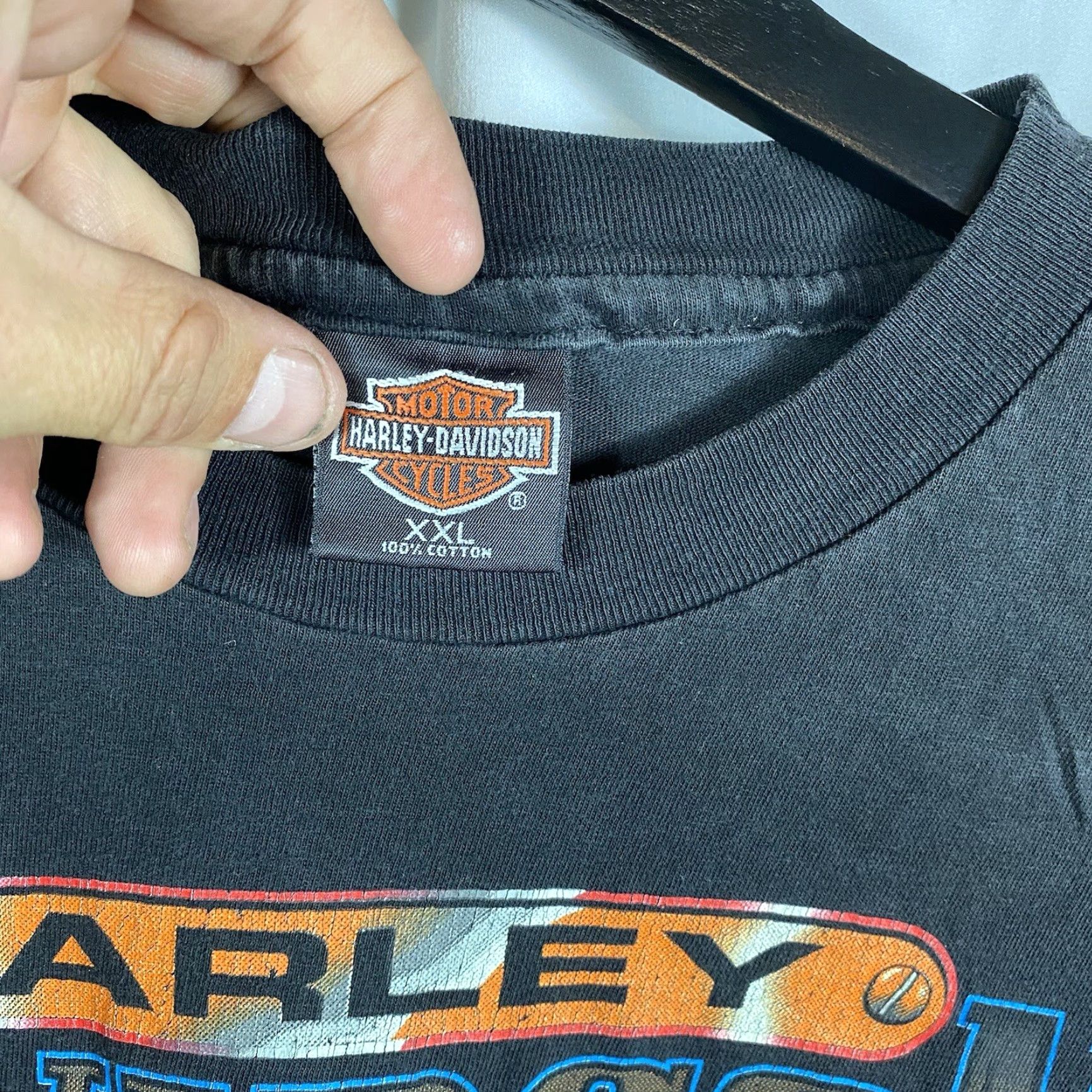 Harley Davidson VINTAGE 90s 1996 Real Steel Harley-Davidson Ventura California T-shirt XXL Size US XXL / EU 58 / 5 - 4 Thumbnail