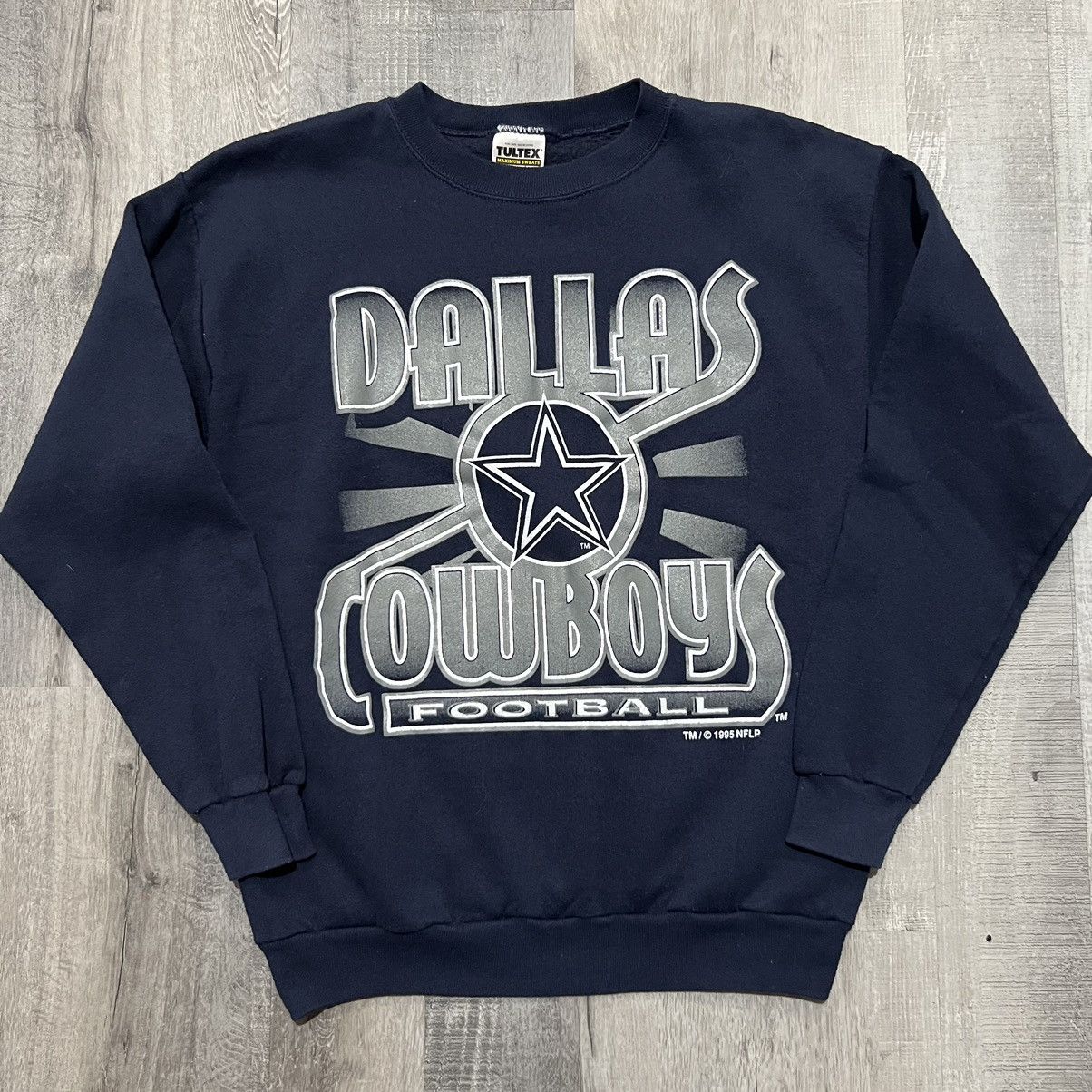 Tultex × Vintage VTG Dallas Cowboys 1995 Blue Football Sports Sweatshirt Size US M / EU 48-50 / 2 - 1 Thumbnail