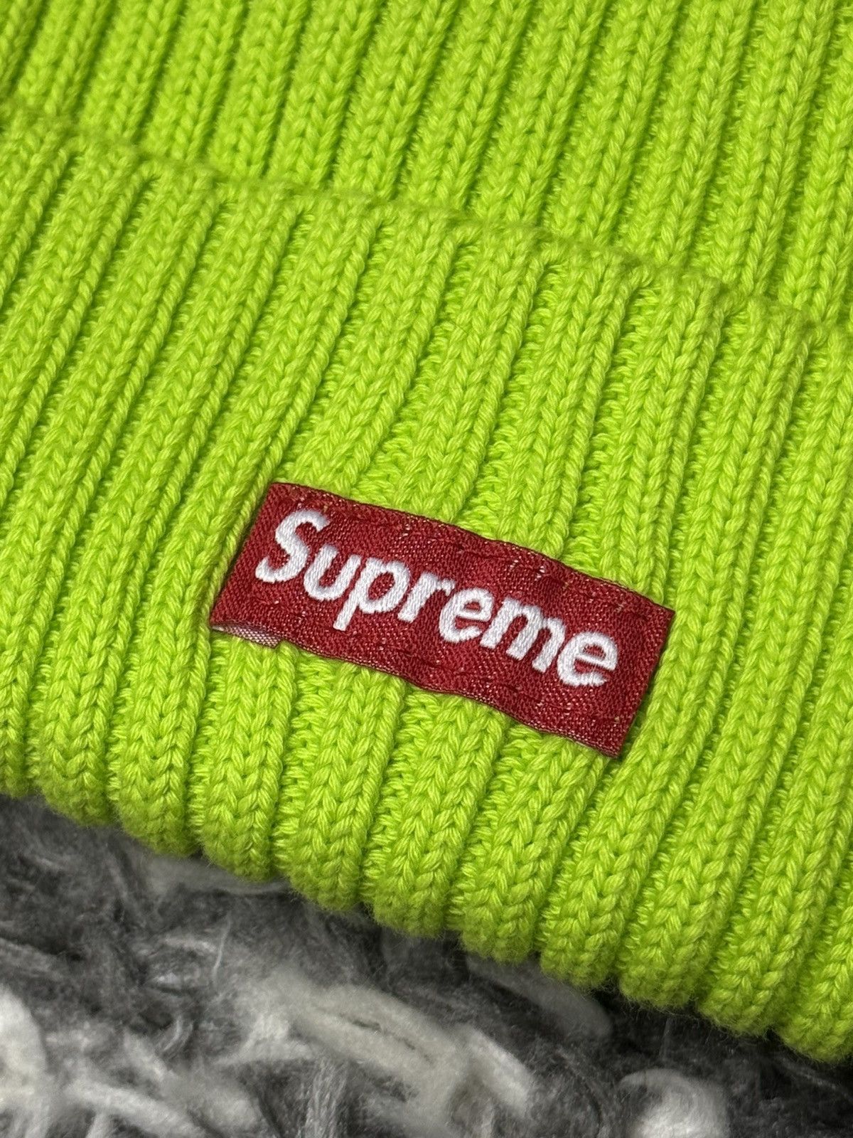 Supreme Supreme Overdyed Beanie Lime Green Size ONE SIZE - 2 Thumbnail