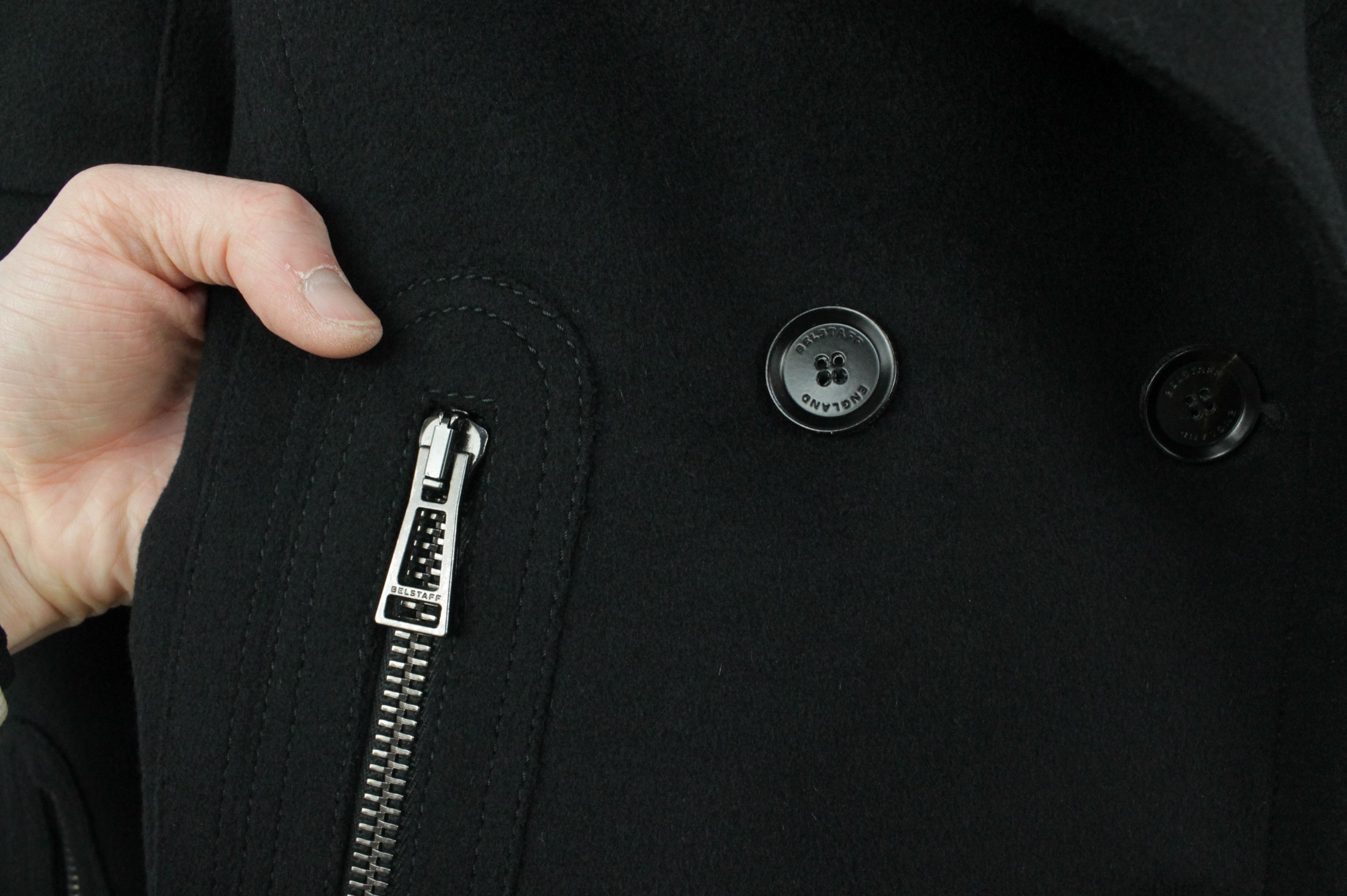 Belstaff Belstaff Women's Croft Wool Cashmere Peacoat in Black Size M / US 6-8 / IT 42-44 - 12 Thumbnail