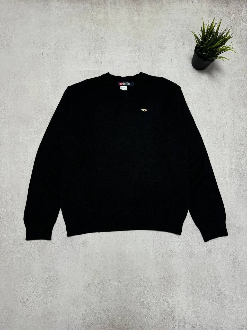 Diesel × Vintage Vintage Diesel Sweater Knit Baggy Mini Logo Y2K 90s Size US L / EU 52-54 / 3 - 1 Thumbnail