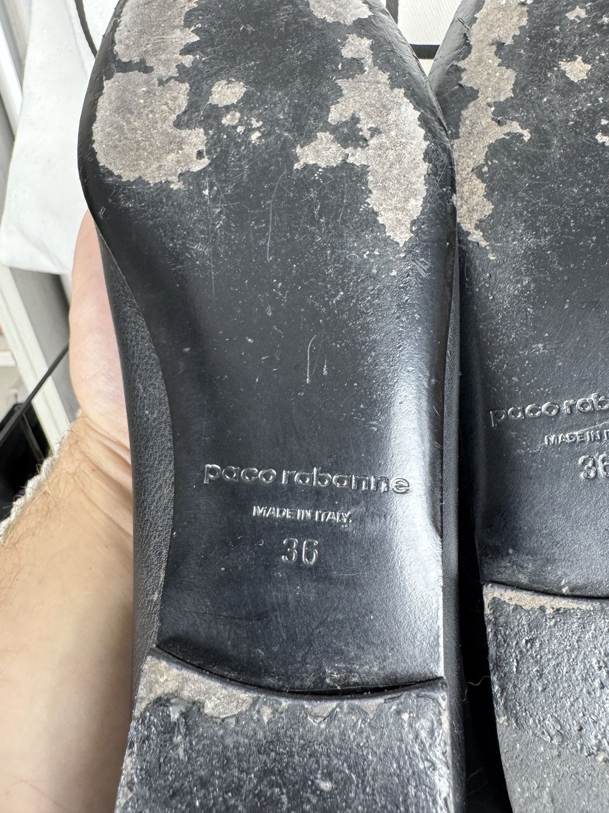 Paco Rabanne Paco Rabanne black leather ballet flats ballerina w dust bag Size US 6 / IT 36 - 11 Thumbnail