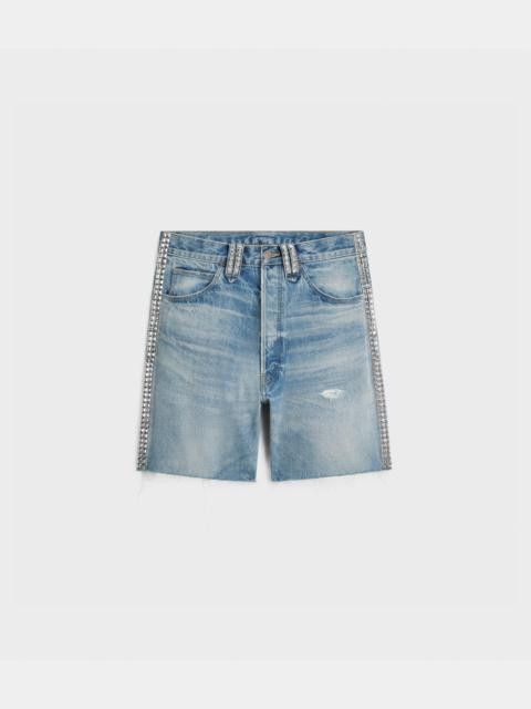 Celine Wesley Shorts with studs in zuma wash denim Size US 30 / EU 46 - 1 Preview