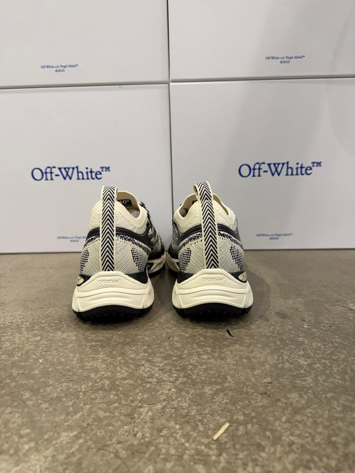 Off-White OFF-WHITE - Be Right Back Knit Light Sneakers Sand Black Size US 12 / EU 45 - 4 Thumbnail