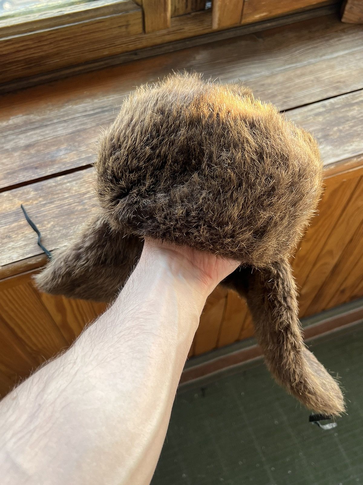 Vintage Vintage Ushanka trapper rabbit leather hat rare Size ONE SIZE - 18 Thumbnail