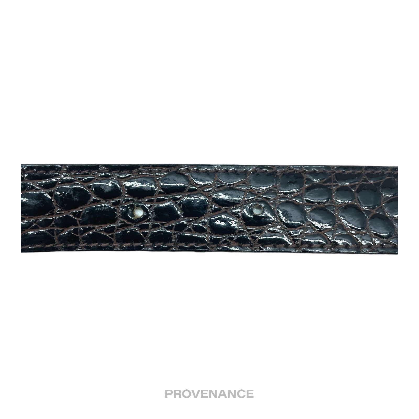 ? Gucci GG Crocodile Leather Belt - Burgundy 80/32 GUCCI Gucci Tang Belt - Burgundy Crocodile Leather  main image 4