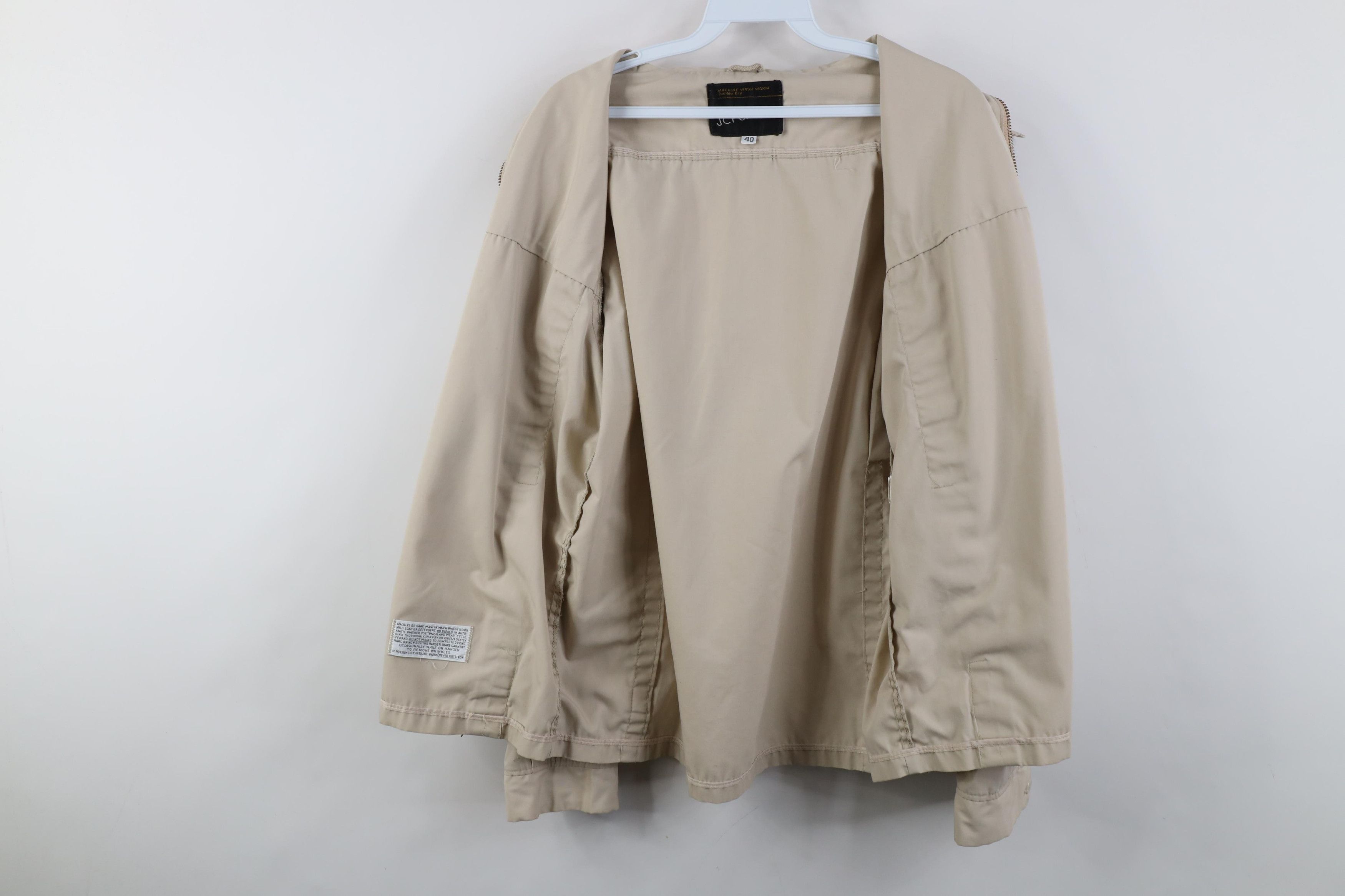 Vintage Vintage 70s Streetwear Full Zip Bomber Jacket Beige USA Size US XXL / EU 58 / 5 - 12 Thumbnail