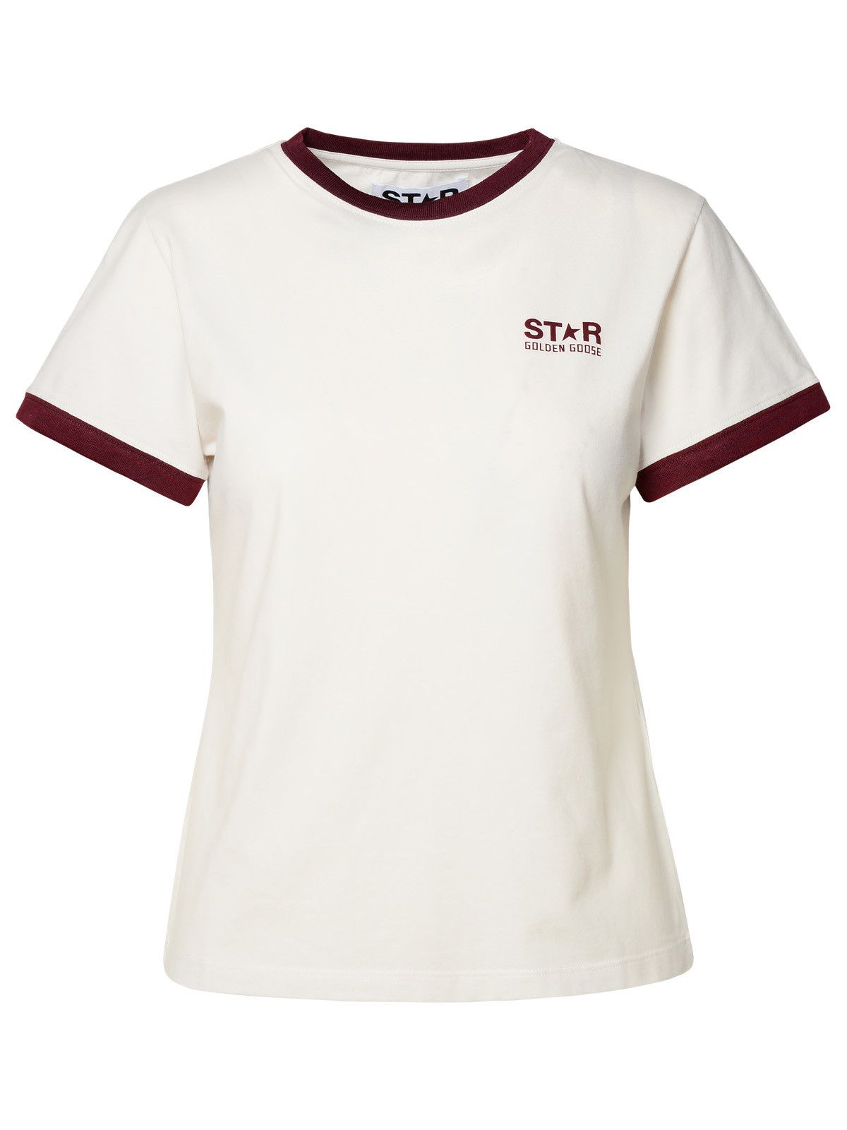 image of Golden Goose Ivory Cotton T-Shirt, Women's (Size Small)