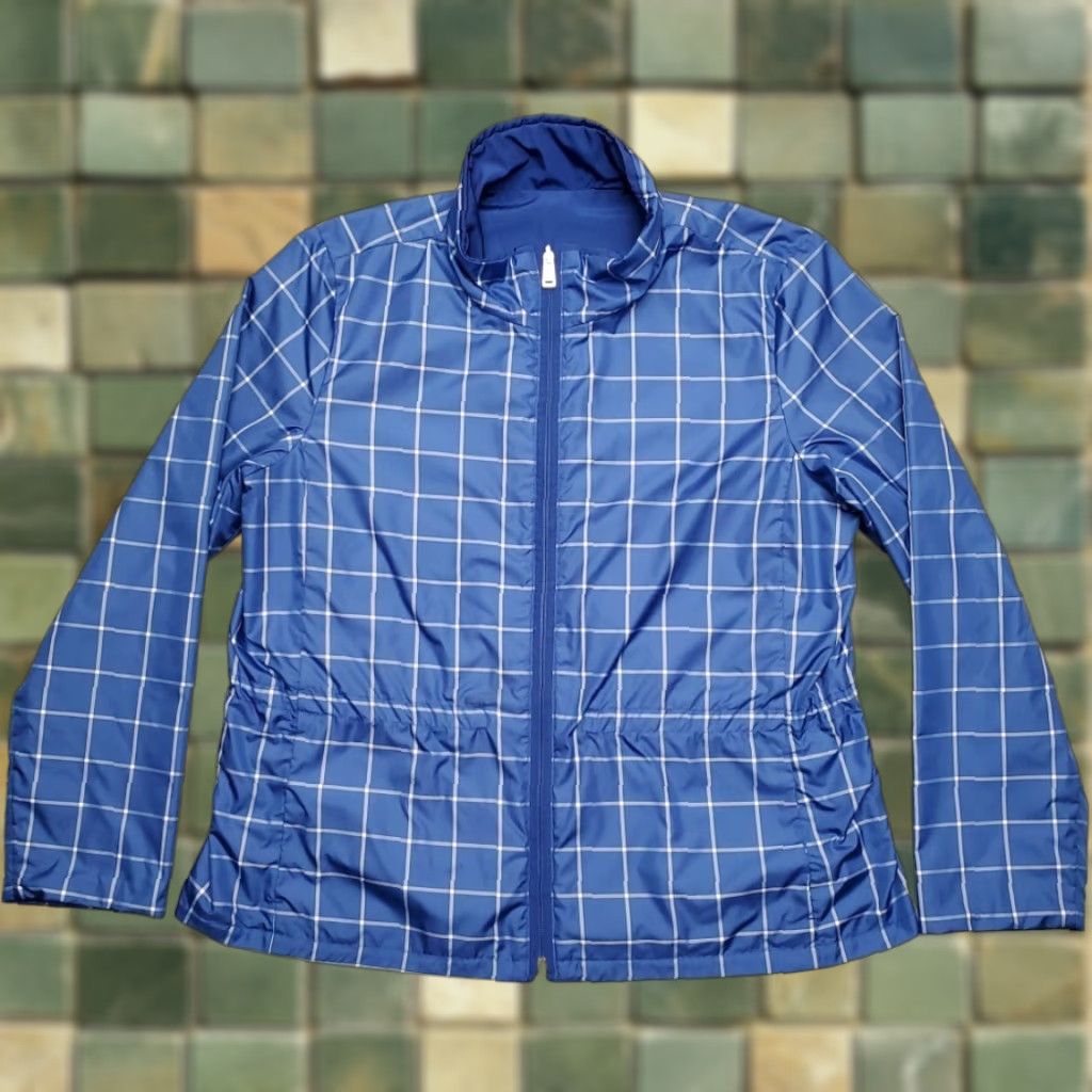 Ralph Lauren VINTAGE Lauren Ralph Lauren Jacket Womens Large Blue Window Pane Check Plaid Performance Size L / US 10 / IT 46 - 1 Thumbnail