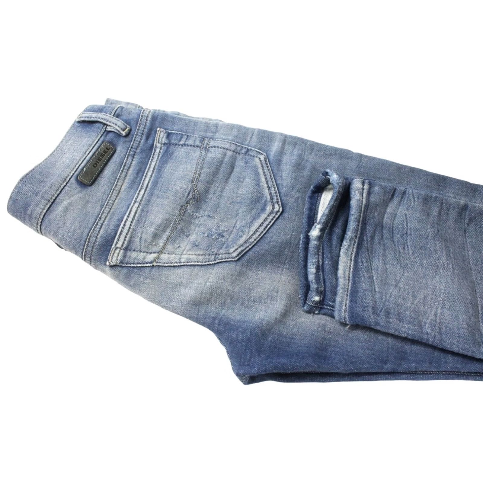 Diesel DIESEL Jeans Women's W26 Stapphy-N.E. Jogg 0800B Blue Faded Ripped Whiskers Size 26" / US 2 / IT 38 - 6 Thumbnail