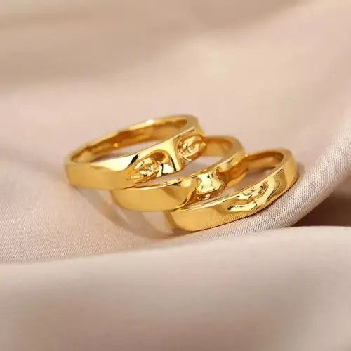 Jewelry Vintage Face Three Stack Finger Ring Set Size ONE SIZE - 2 Thumbnail